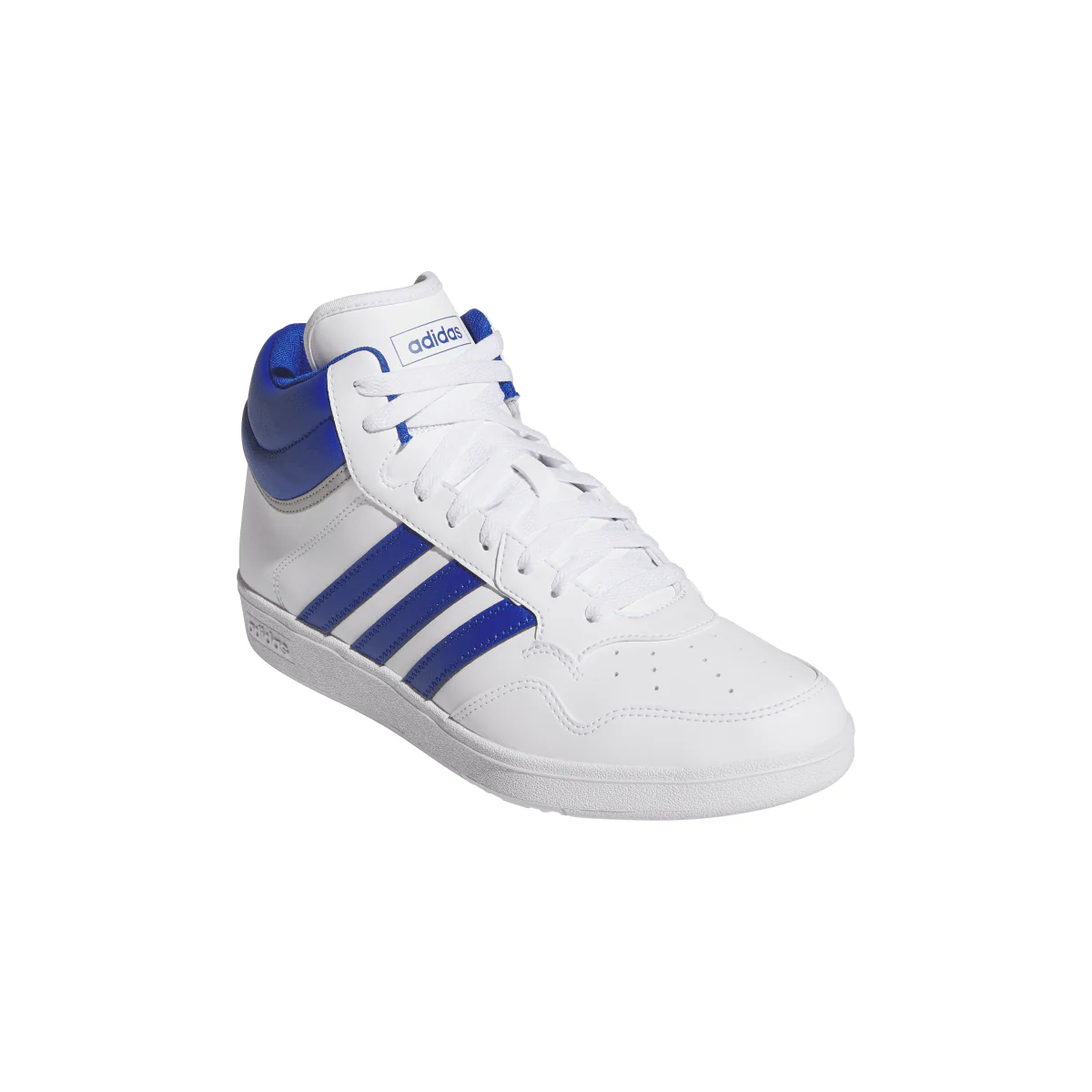 Sneakers alte bianche con inserti blu da Uomo adidas Hoops 4.0 - Image 3