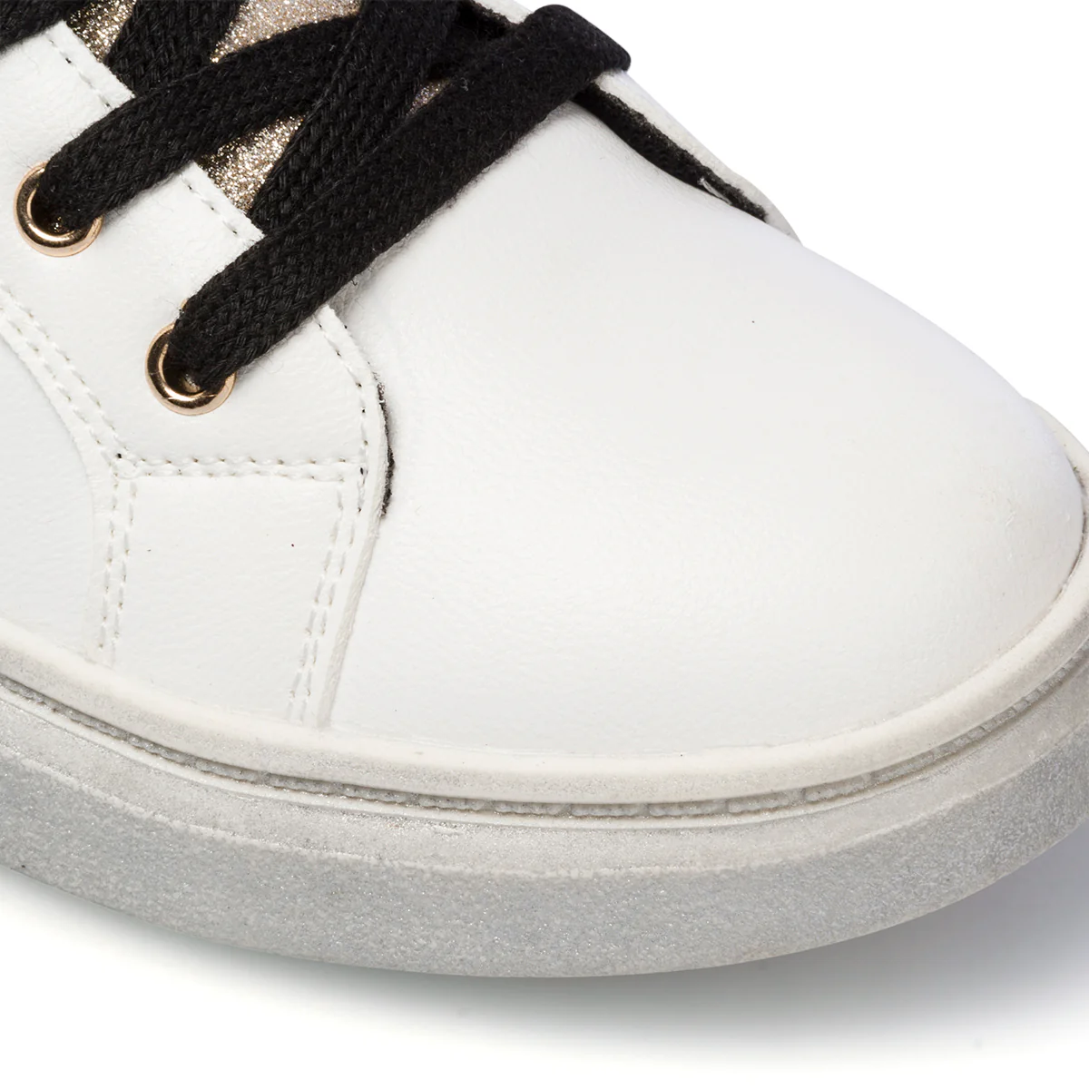 Sneakers alte bianche da bambina con catenina e dettagli animalier 10 Baci - Image 6