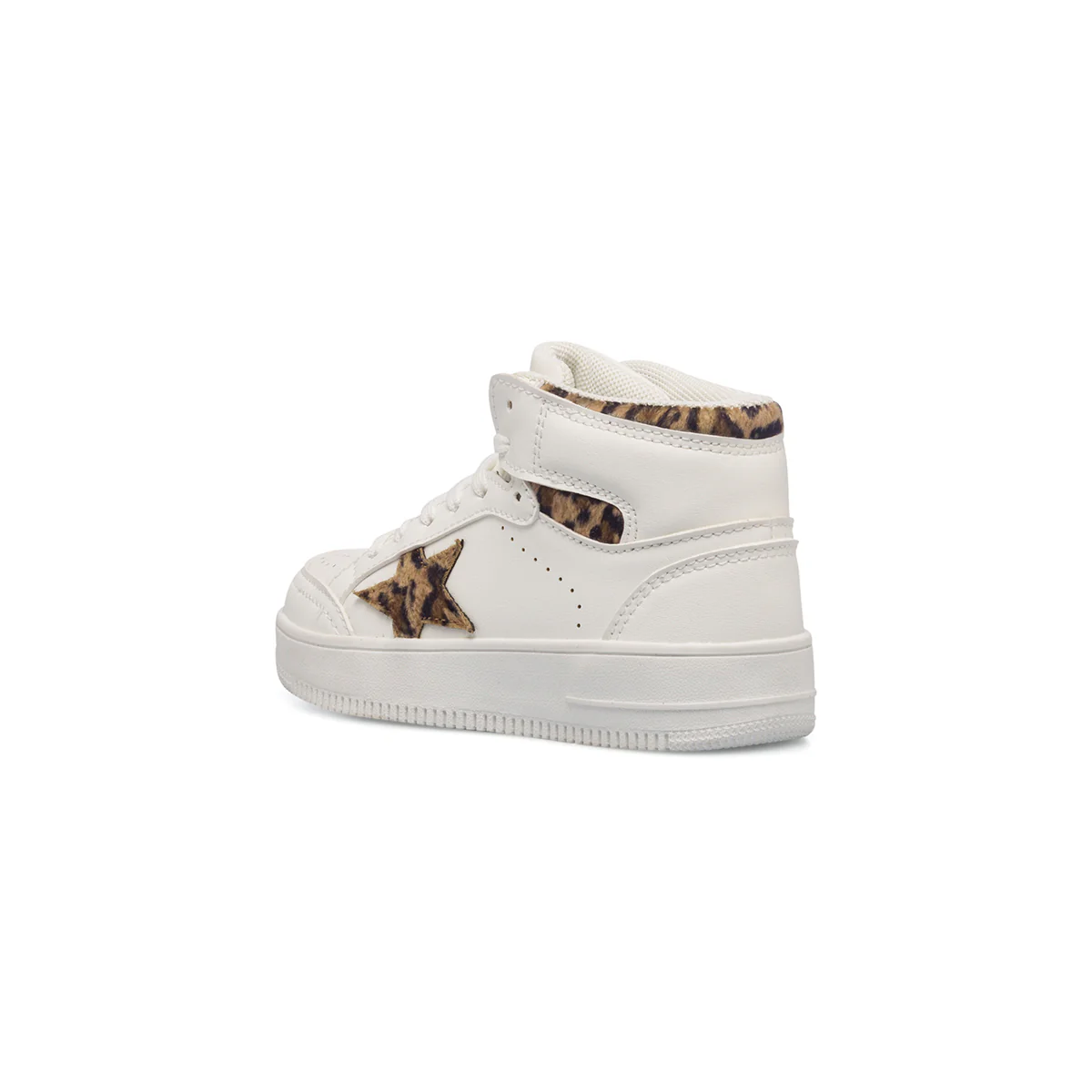Sneakers alte bianche da bambina con dettagli animalier 10 Baci - Image 3