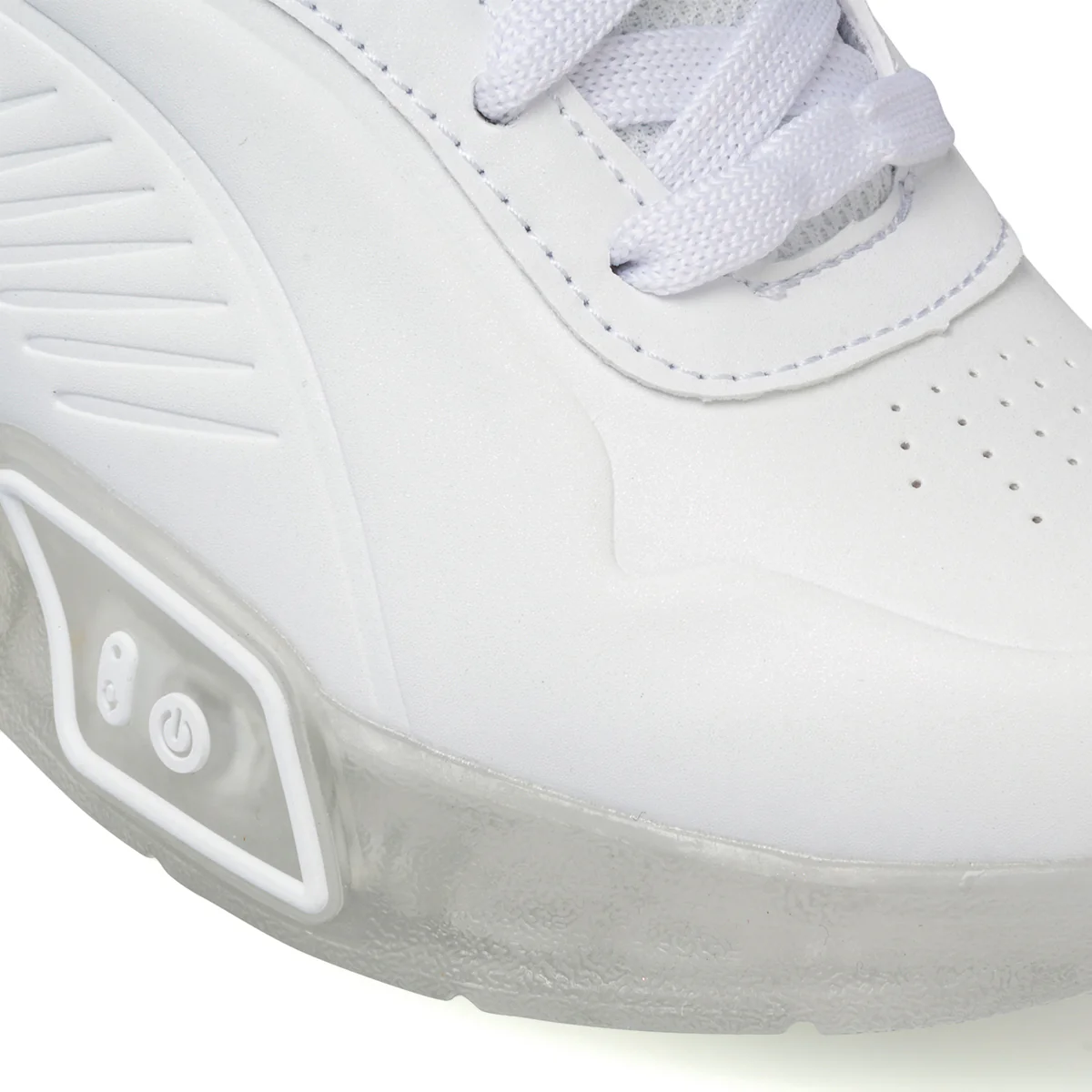 Sneakers alte bianche da bambina con luci Skechers S-Lights Remix - Image 6