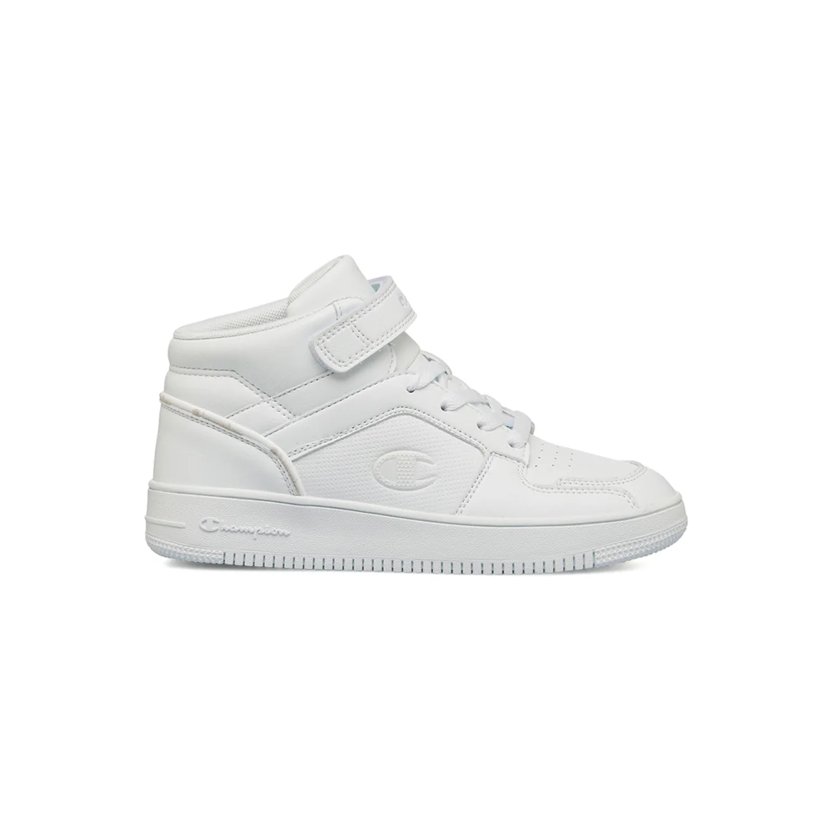 Sneakers alte bianche da bambino con chiusura a strappo Champion 2.0 Mid