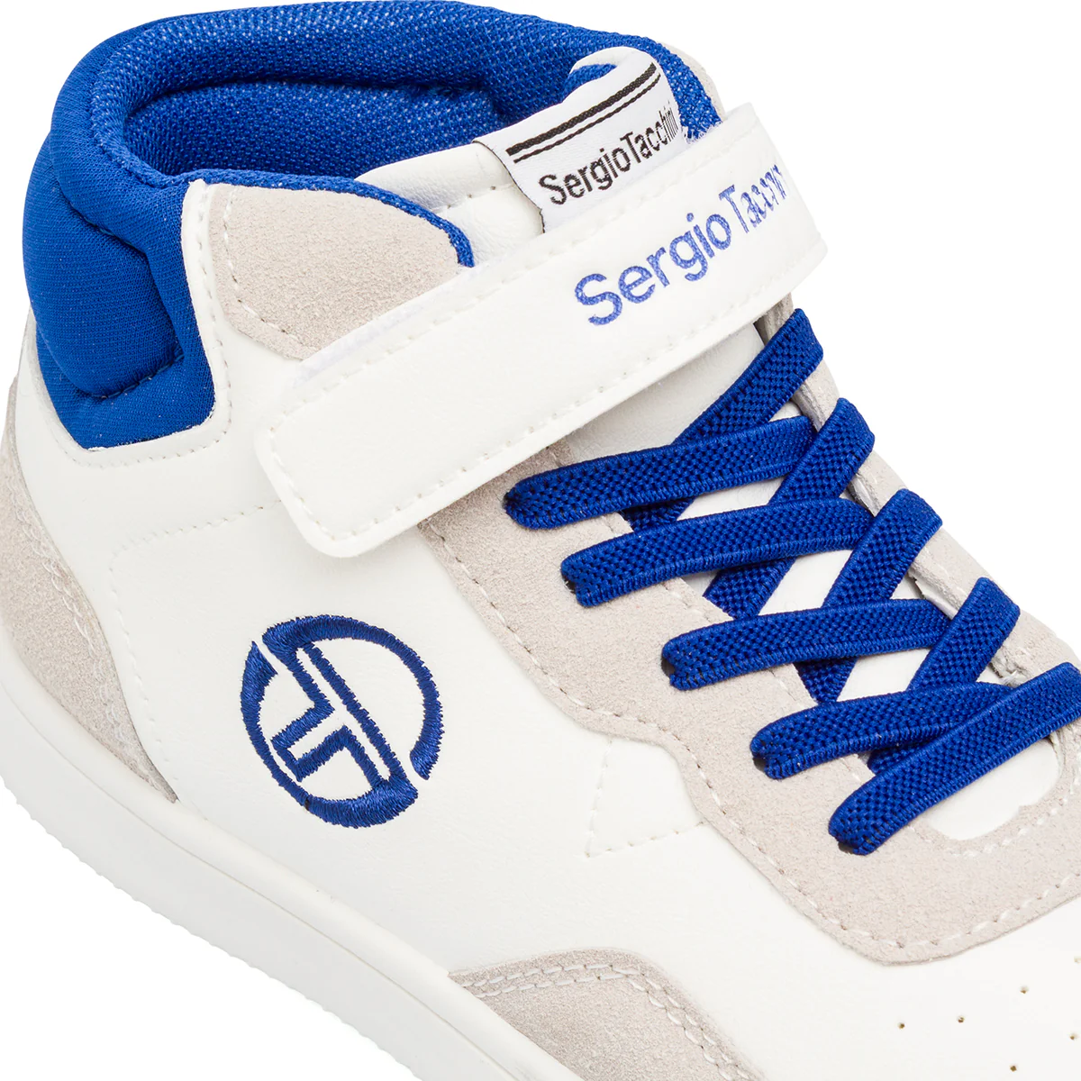 Sneakers alte bianche da Bambino con chiusura a strappo Sergio Tacchini - Image 4
