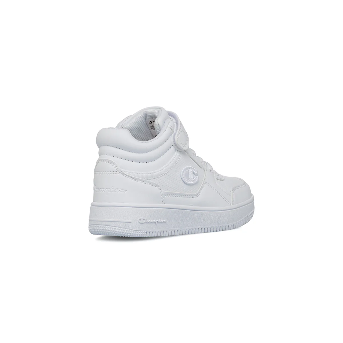 Sneakers alte bianche da bambino con logo laterale Champion Rebound Mid B Ps - Image 2