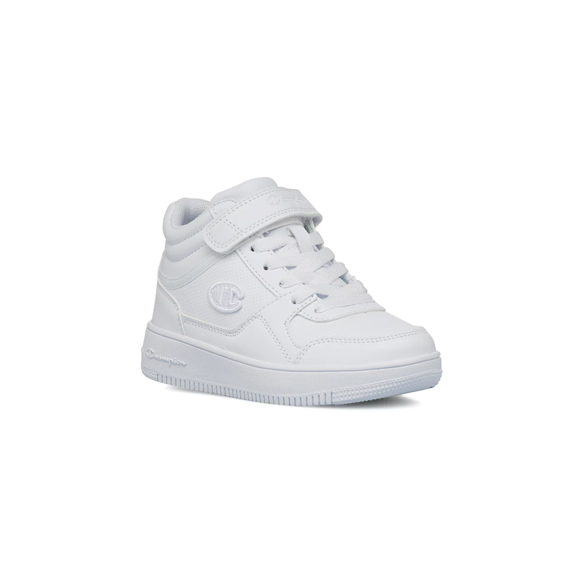 Sneakers alte bianche da bambino con logo laterale Champion Rebound Mid B Ps - Image 3
