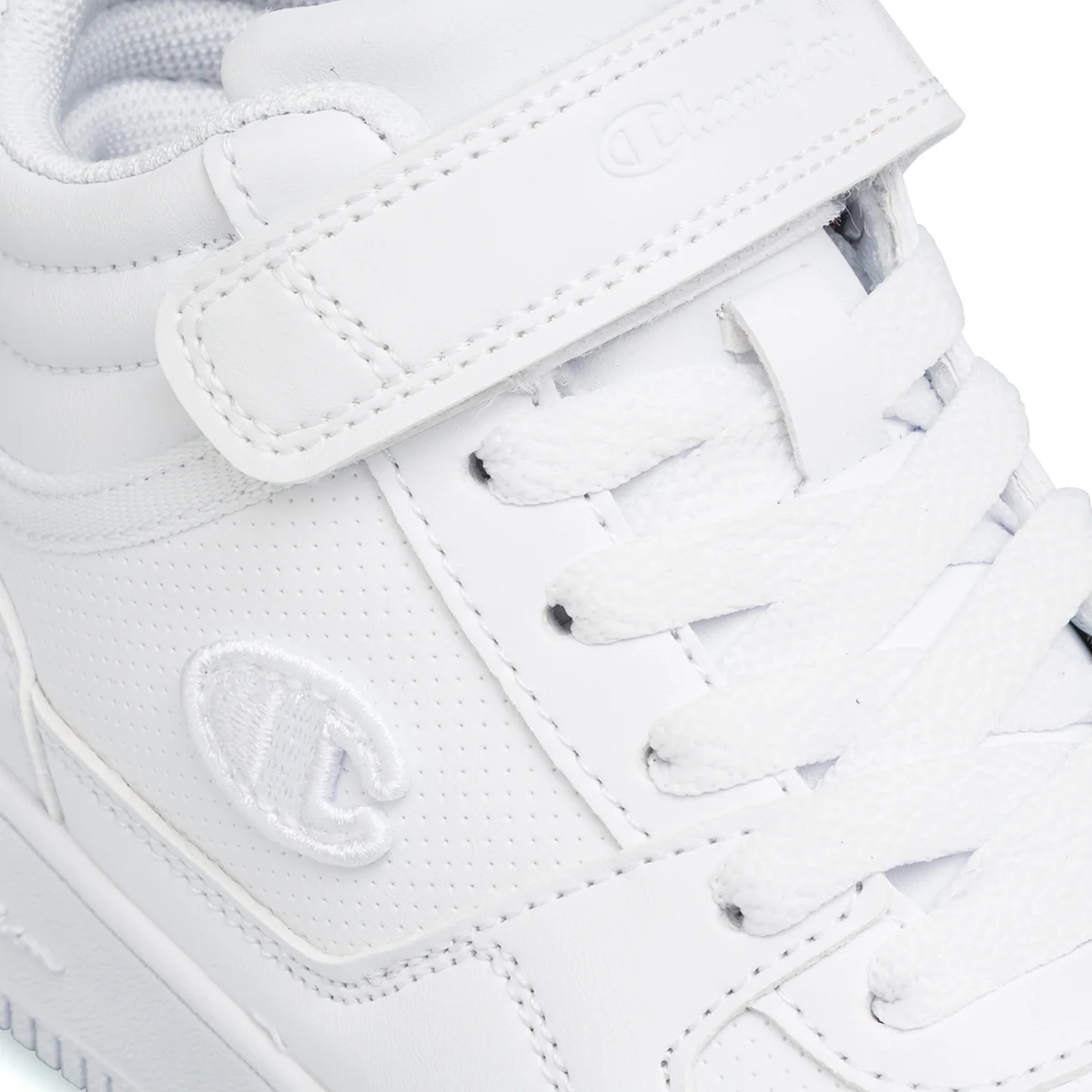 Sneakers alte bianche da bambino con logo laterale Champion Rebound Mid B Ps - Image 4