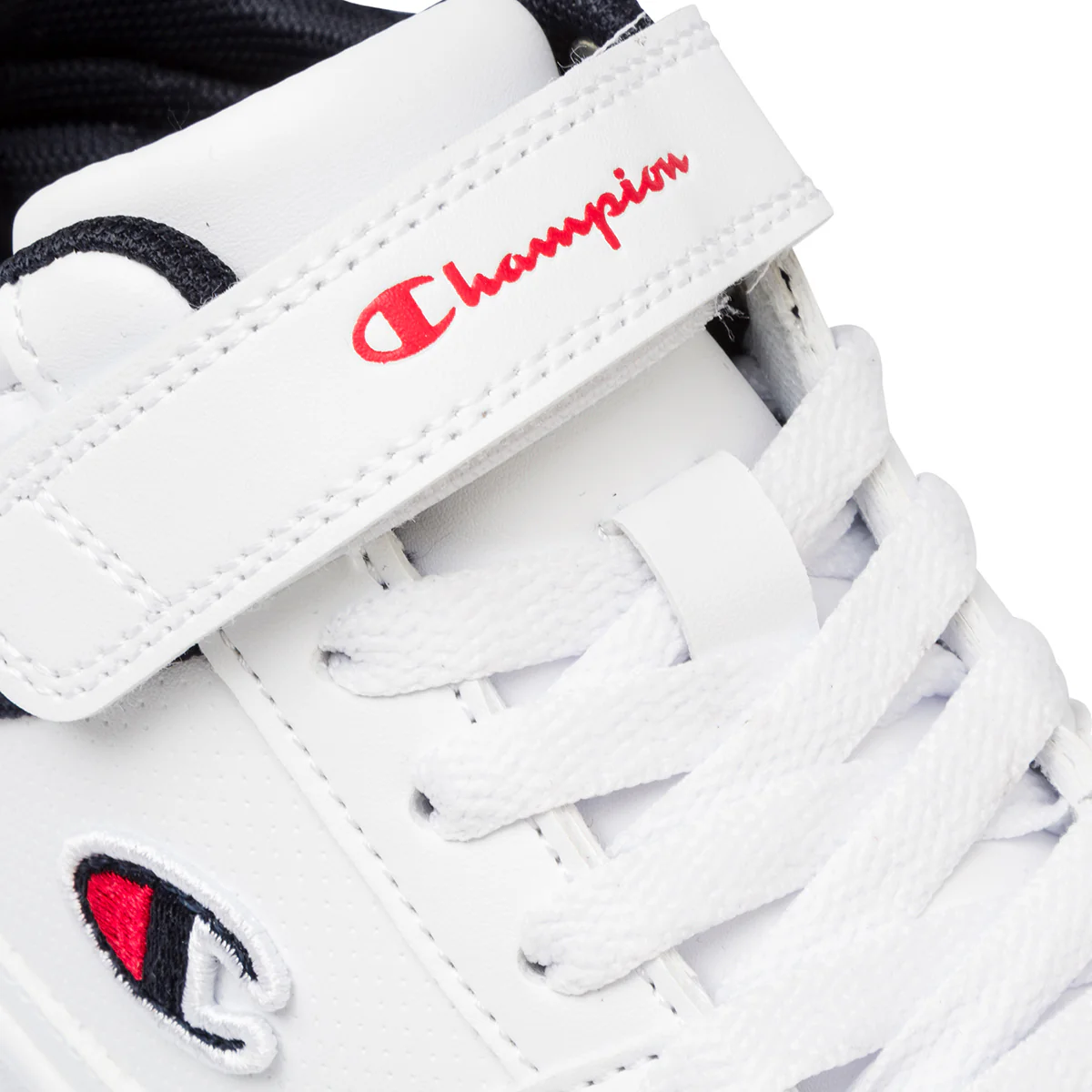Sneakers alte bianche da bambino con logo laterale Champion Rebound Vintage - Image 7