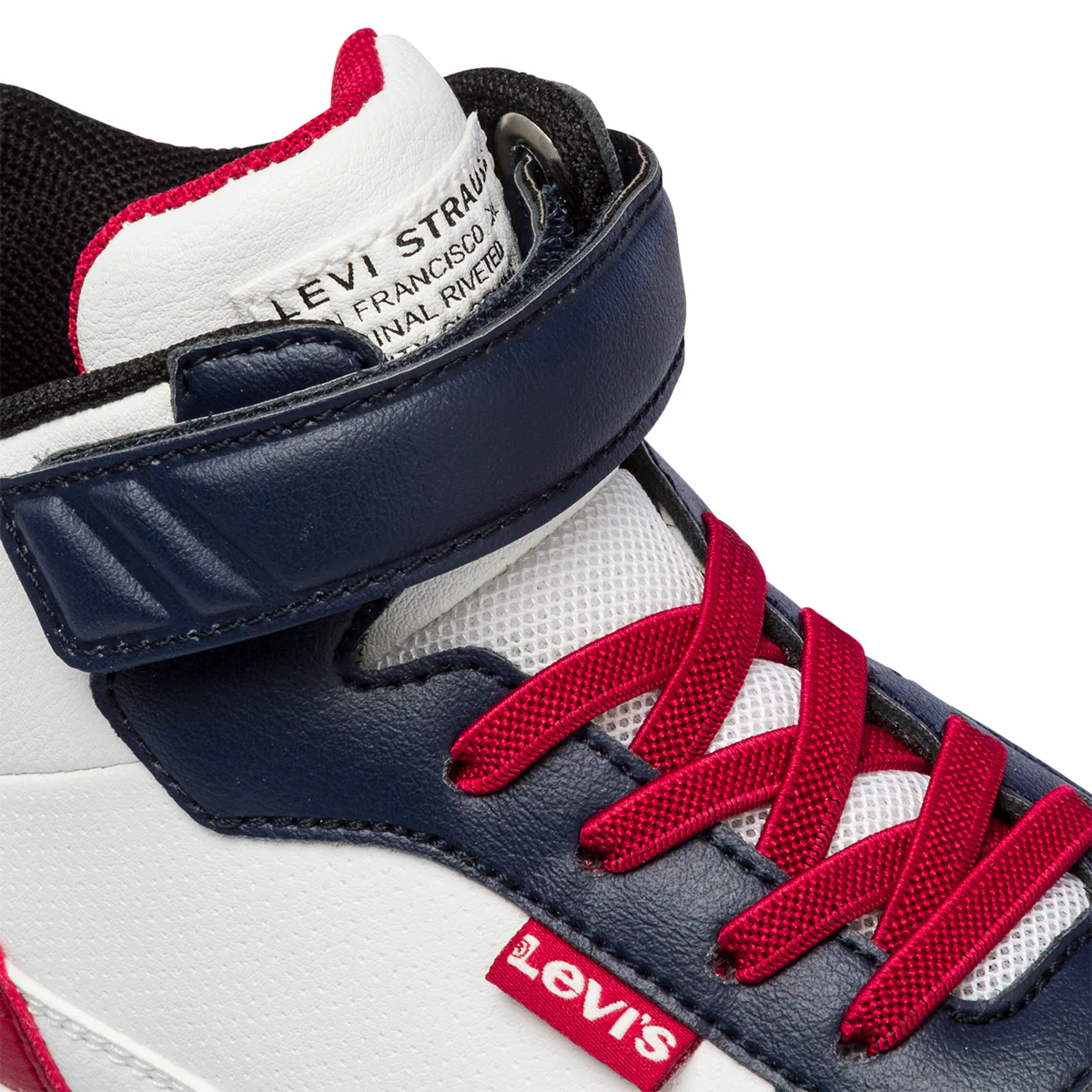 Sneakers alte bianche da bambino con logo laterale Levi's Shot Mid - Image 6