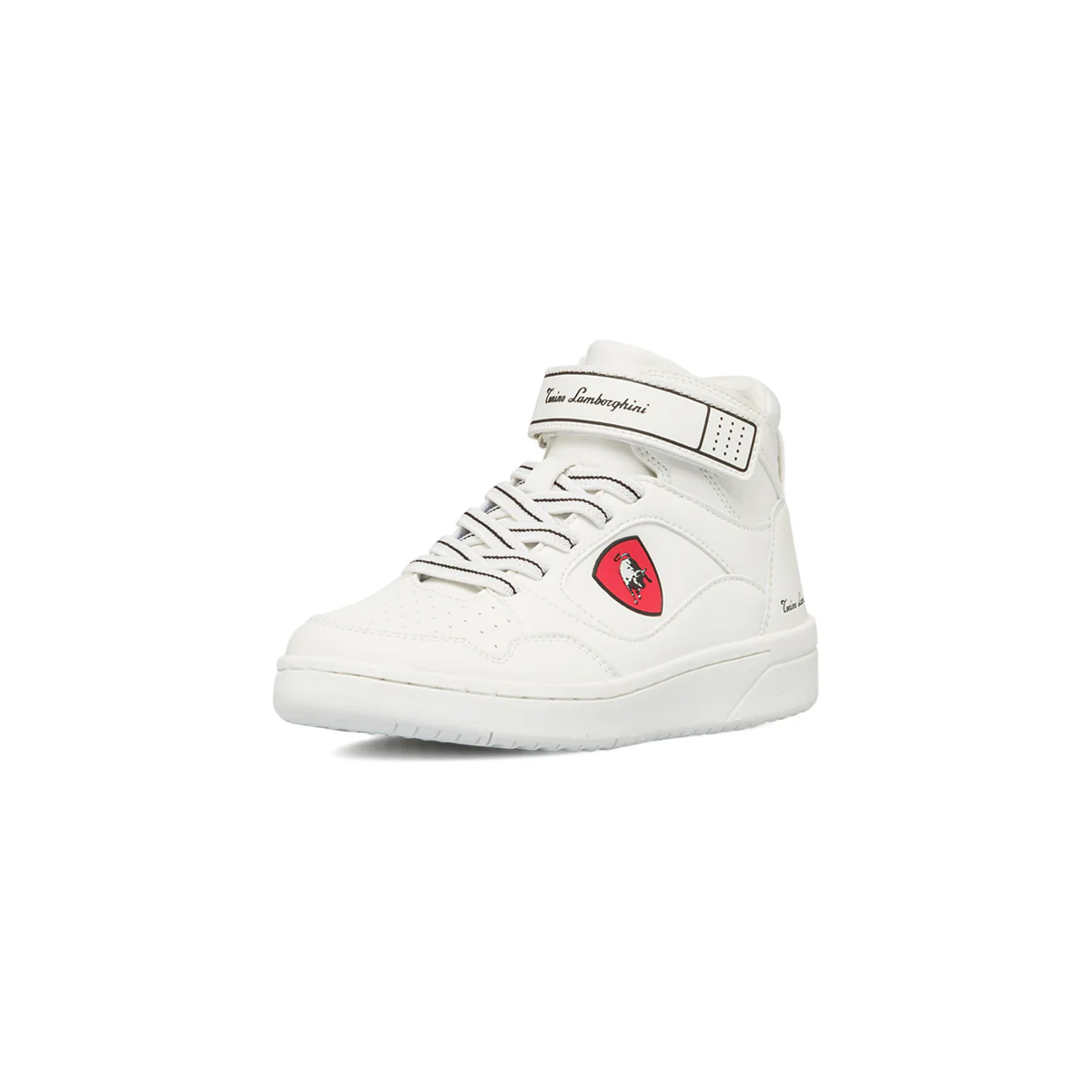 Sneakers alte bianche da bambino con logo laterale Tonino Lamborghini BullBlaze Elite - Image 2