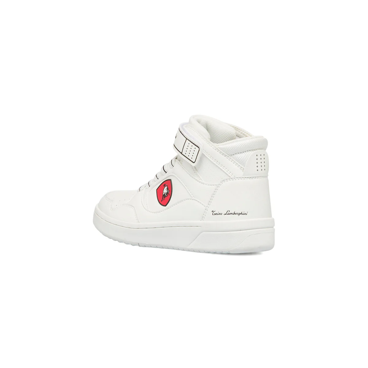 Sneakers alte bianche da bambino con logo laterale Tonino Lamborghini BullBlaze Elite - Image 3