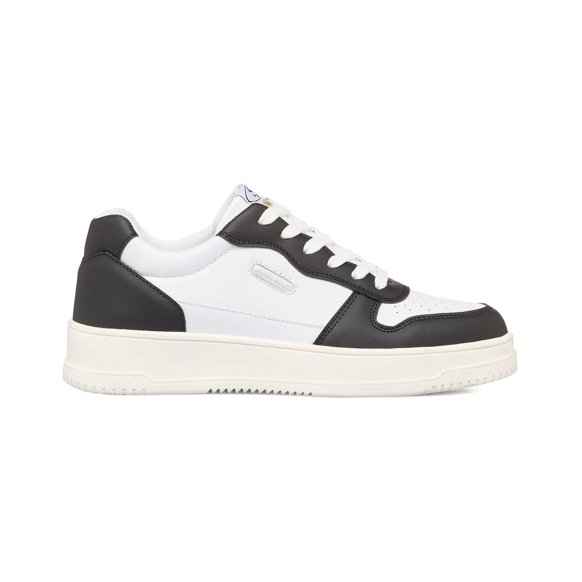 Sneakers alte bianche da donna con dettagli neri Swish Jeans - Image 4