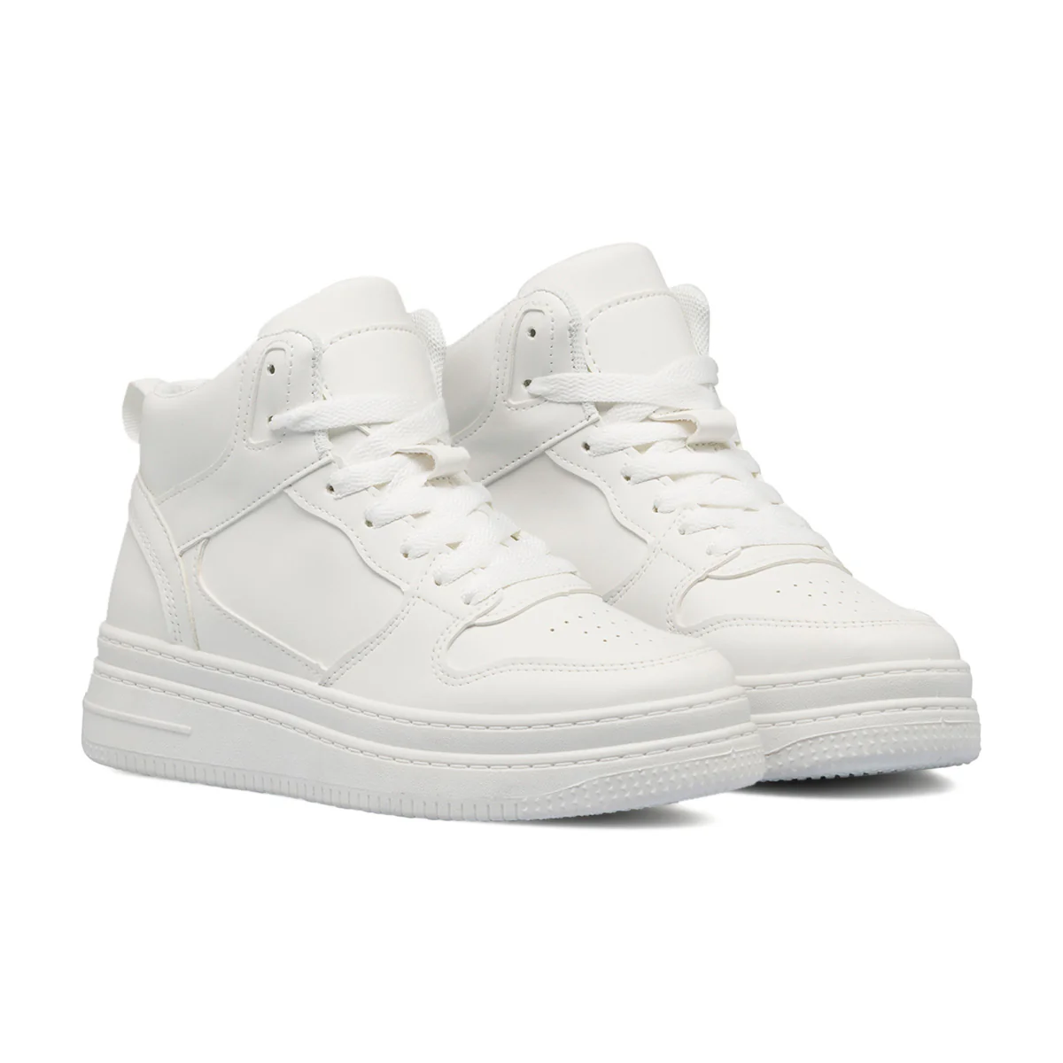 Sneakers alte bianche da donna con dettagli traforati Lora Ferres