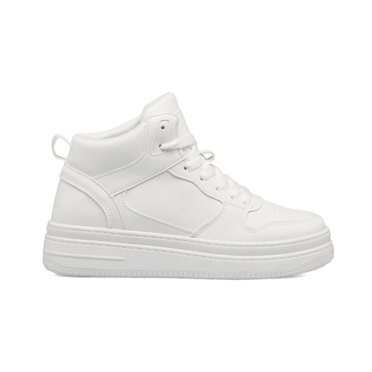 Sneakers alte bianche da donna con dettagli traforati Lora Ferres - Image 2