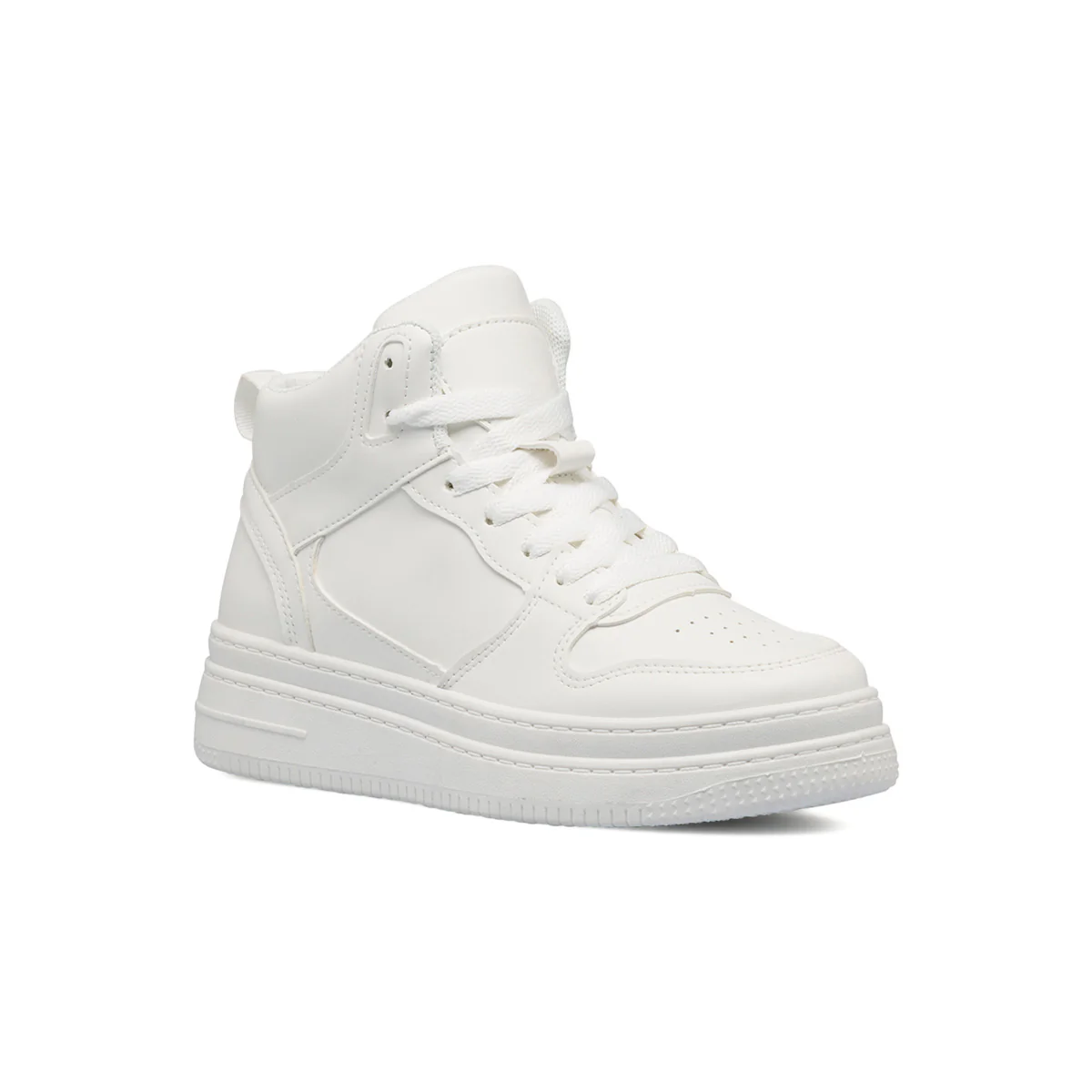 Sneakers alte bianche da donna con dettagli traforati Lora Ferres - Image 3