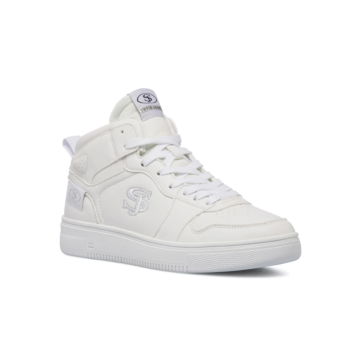 Sneakers alte bianche da donna con dettagli traforati Swish Jeans - Image 2