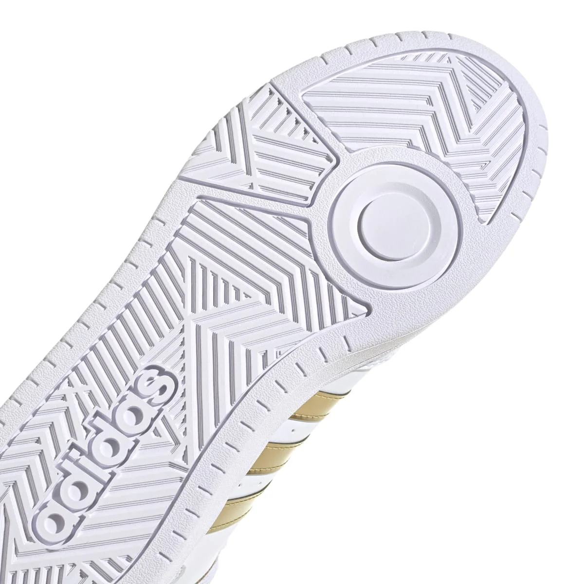 Sneakers alte bianche da donna con strisce a contrasto adidas Hoops 3.0 Mid - Image 8