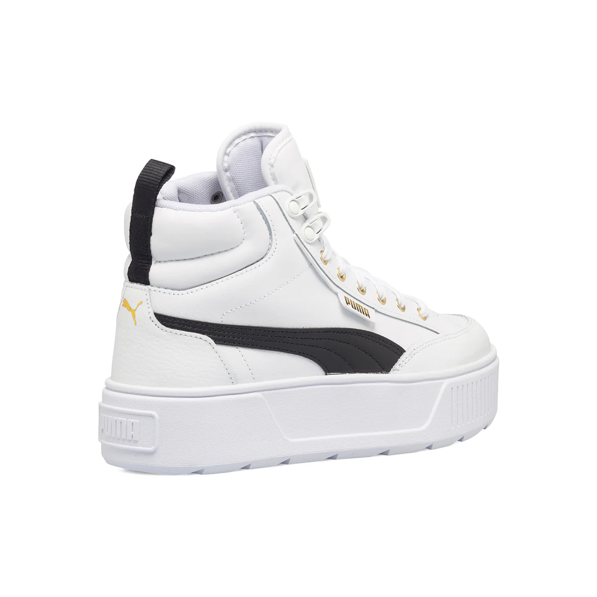 Sneakers alte bianche da donna con zeppa Puma Karmen Mid - Image 3