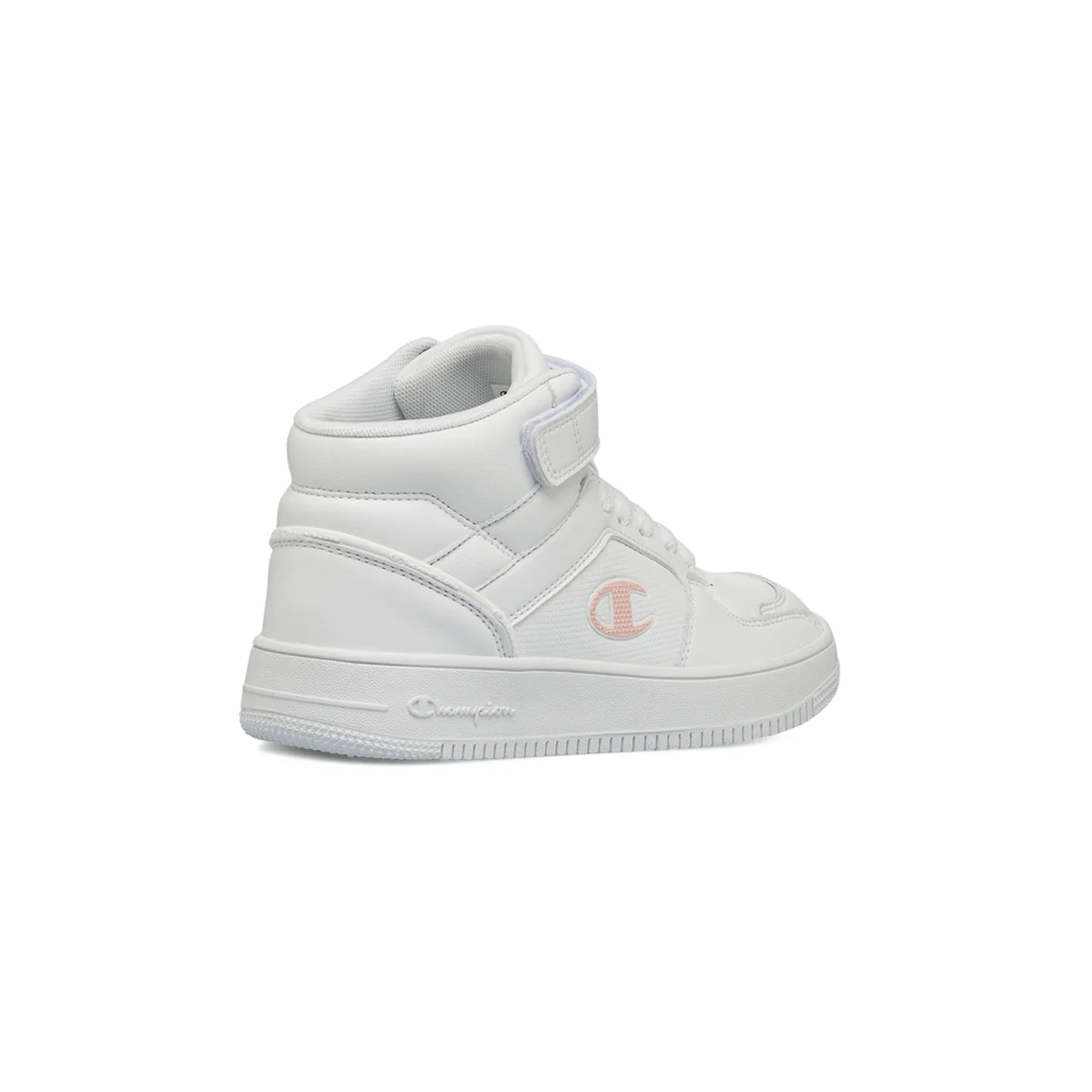 Sneakers alte bianche da Ragazza con logo rosa Champion Mid 2.0 - Image 3