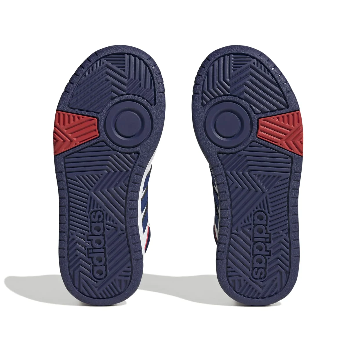 Sneakers alte bianche da ragazzo con design 3-stripes adidas Hoops Mid 3.0 K - Image 4