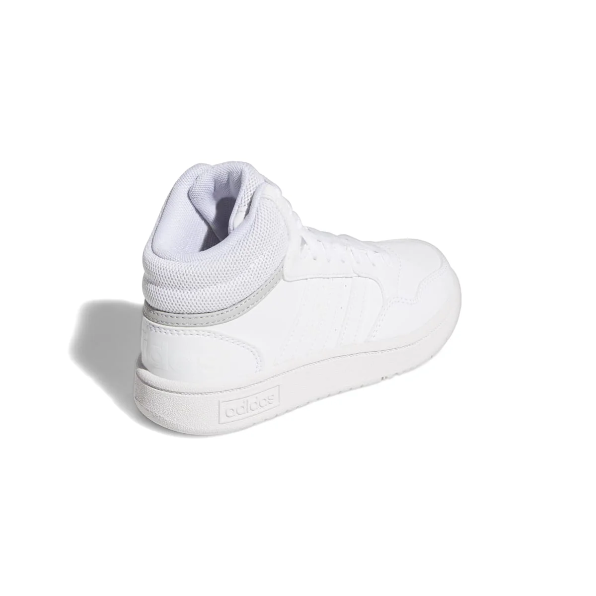 Sneakers alte bianche da ragazzo con design 3-stripes adidas Hoops Mid 3.0 K - Image 6
