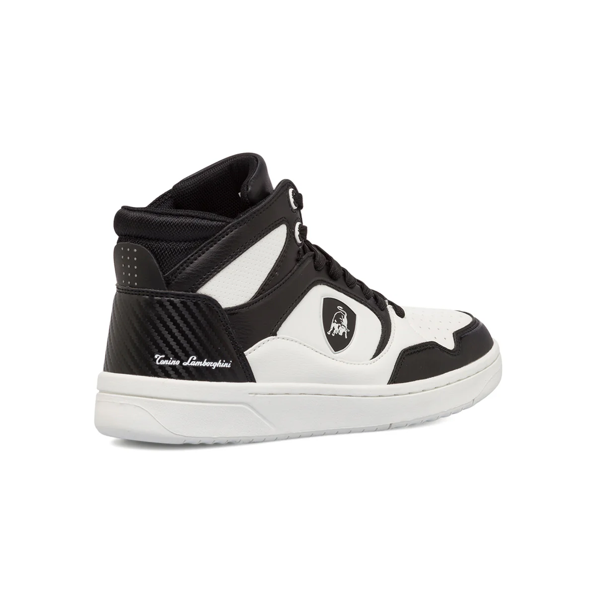 Sneakers alte bianche da ragazzo con logo laterale Tonino Lamborghini BullBlaze Elite - Image 3