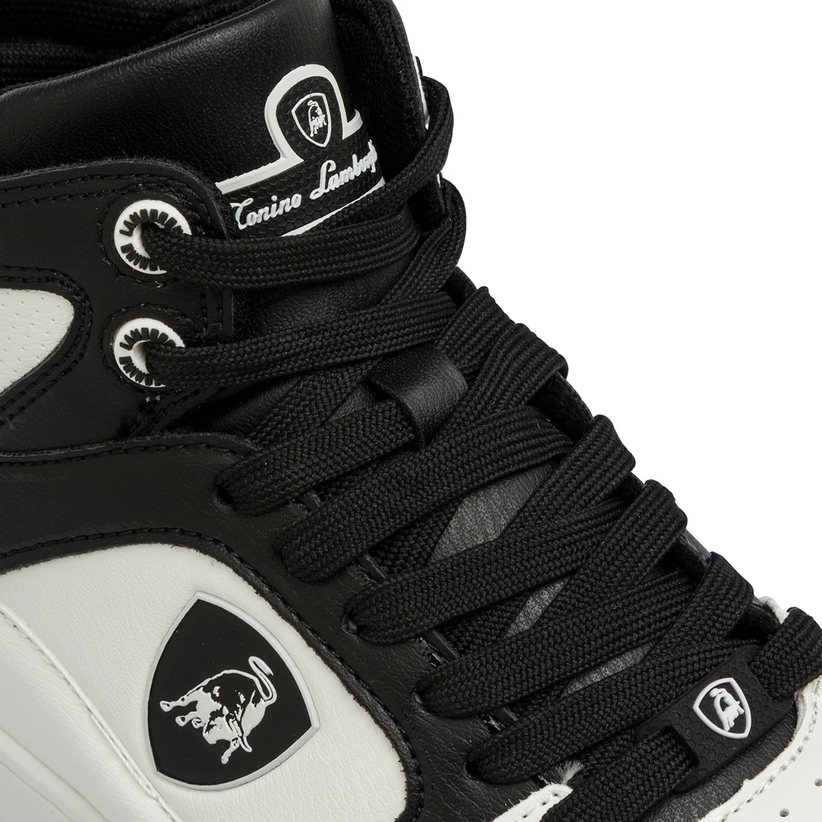 Sneakers alte bianche da ragazzo con logo laterale Tonino Lamborghini BullBlaze Elite - Image 7