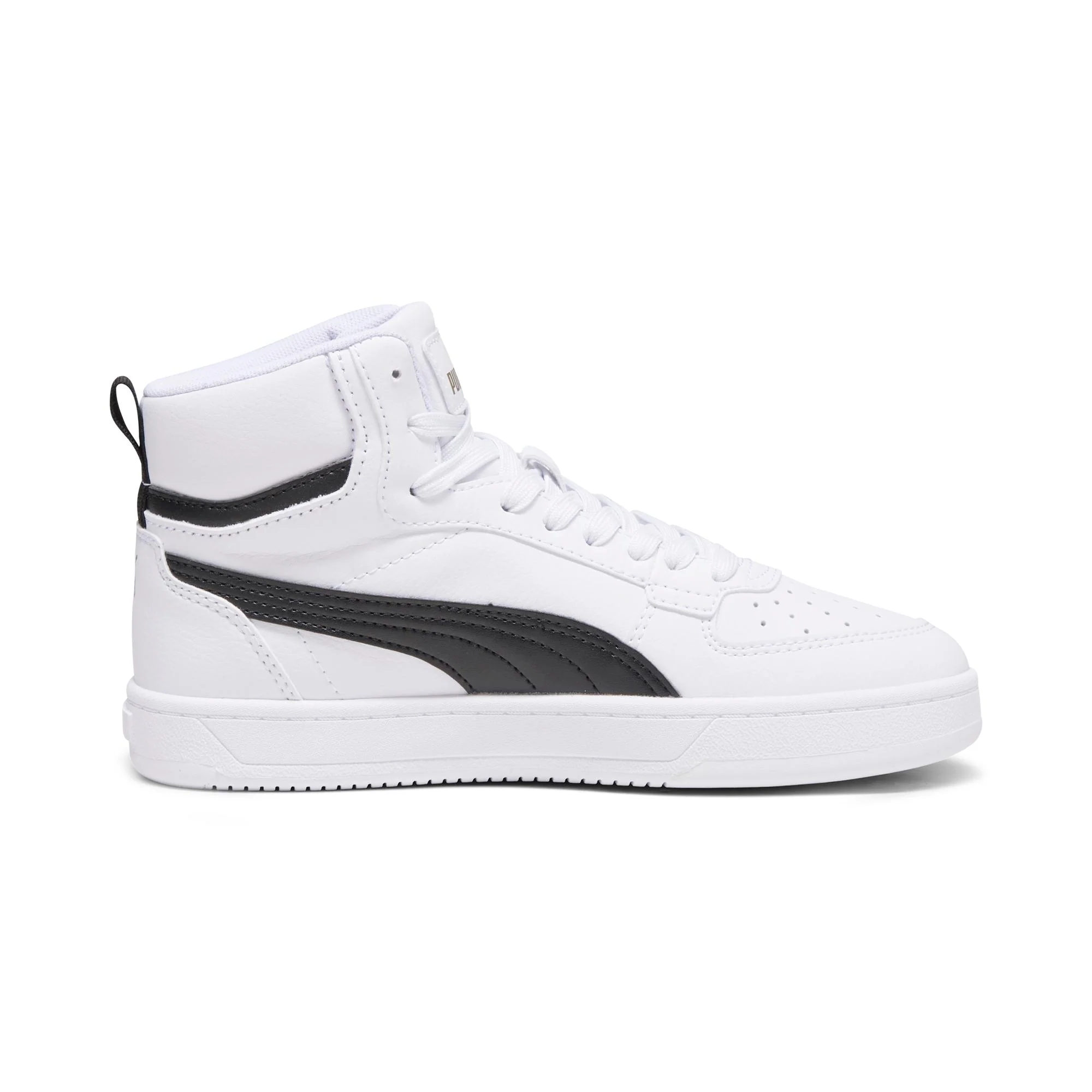 Sneakers alte bianche da ragazzo con striscia laterale nera Puma Caven 2.0 Mid Jr - Image 5