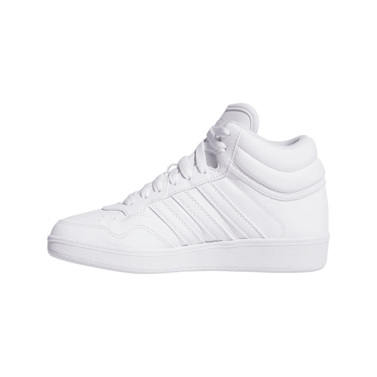 Sneakers alte bianche da ragazzo e ragazza adidas Hoops 4.0