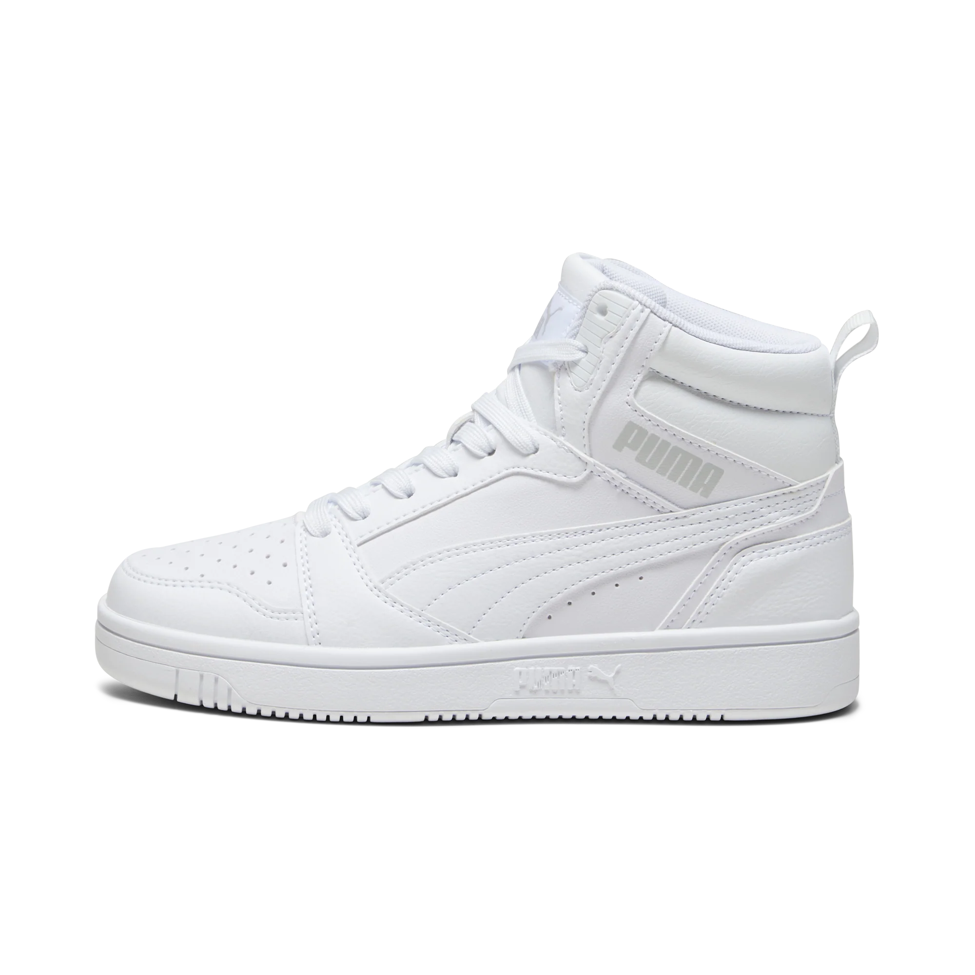 Sneakers alte bianche da ragazzo Puma Rebound v6 Mid Jr - Image 3