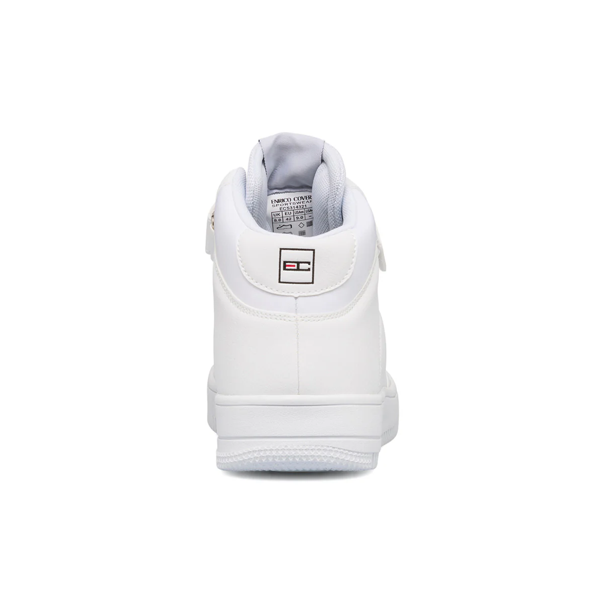 Sneakers alte bianche da uomo con chiusura in velcro Enrico Coveri - Image 4
