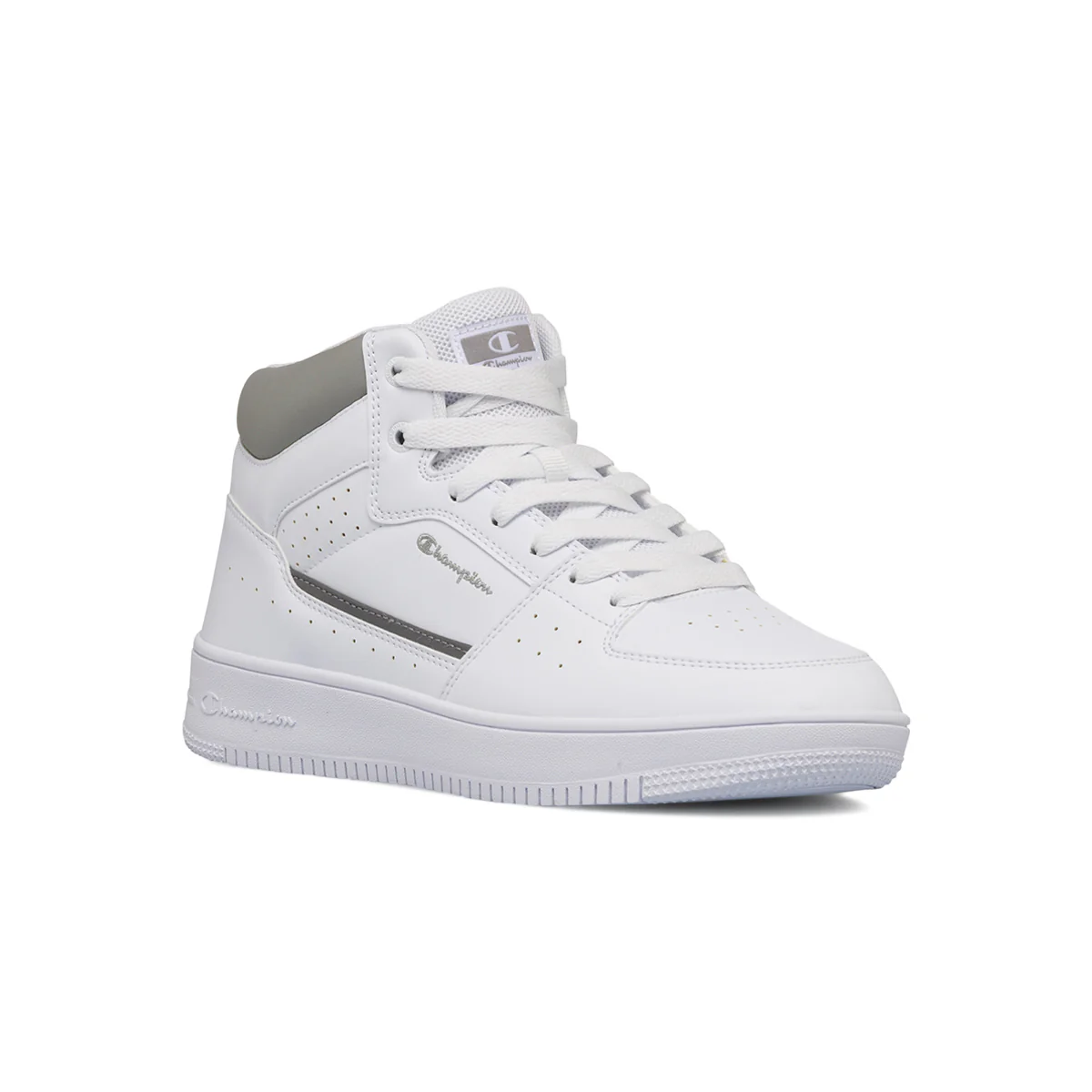 Sneakers alte bianche da uomo con dettagli traforati Champion Rebound Evolve - Image 2