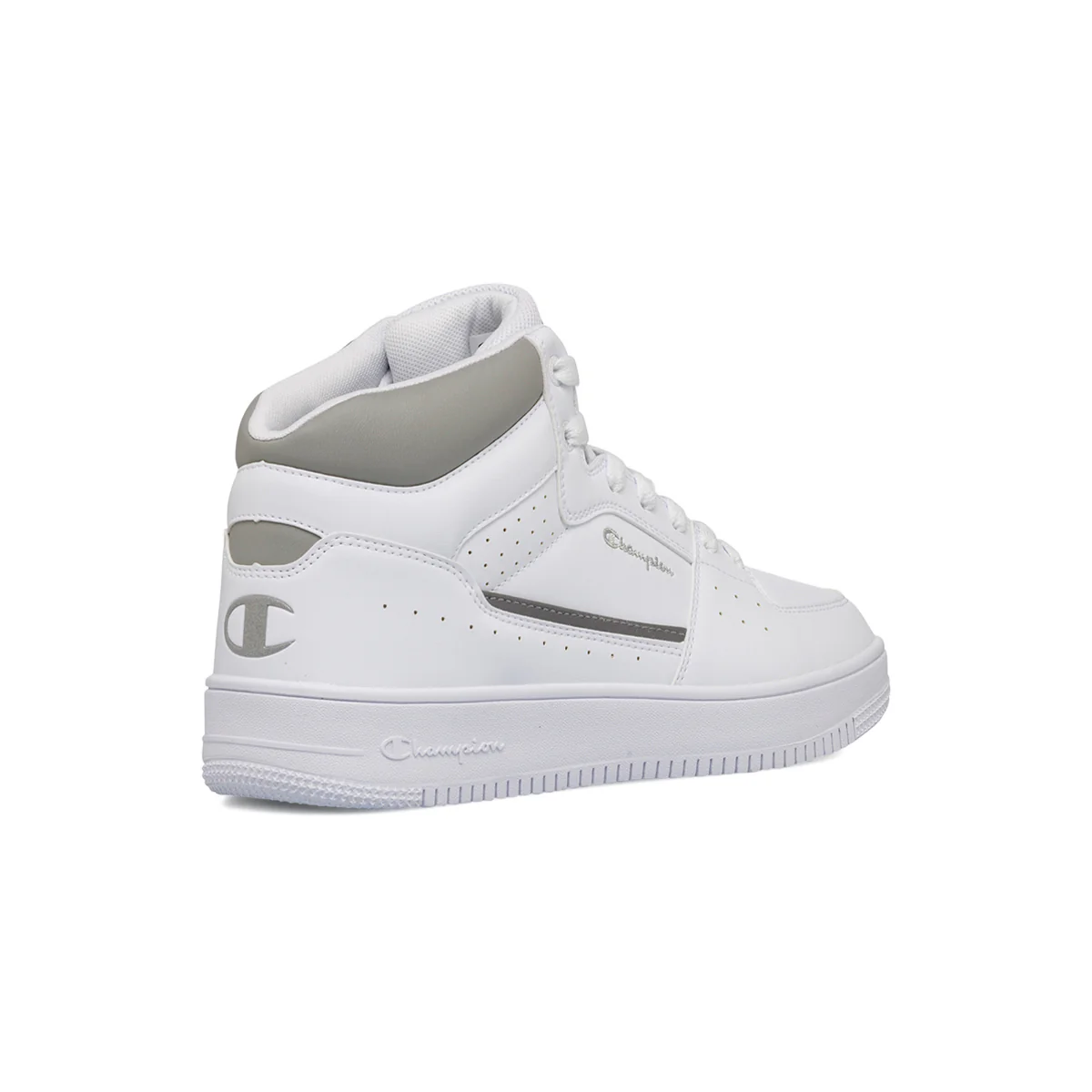 Sneakers alte bianche da uomo con dettagli traforati Champion Rebound Evolve - Image 3