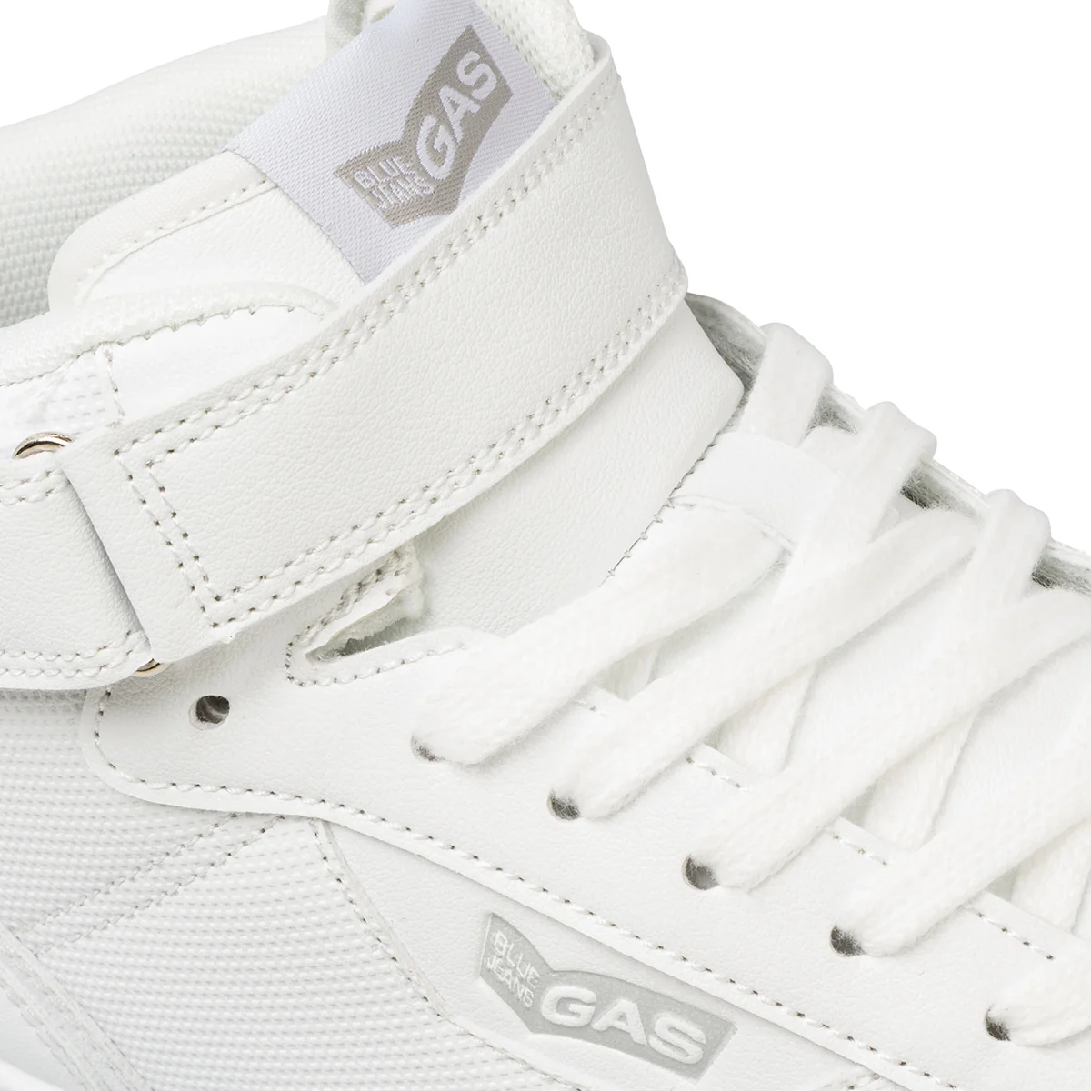Sneakers alte bianche da uomo con dettagli traforati Gas - Image 6