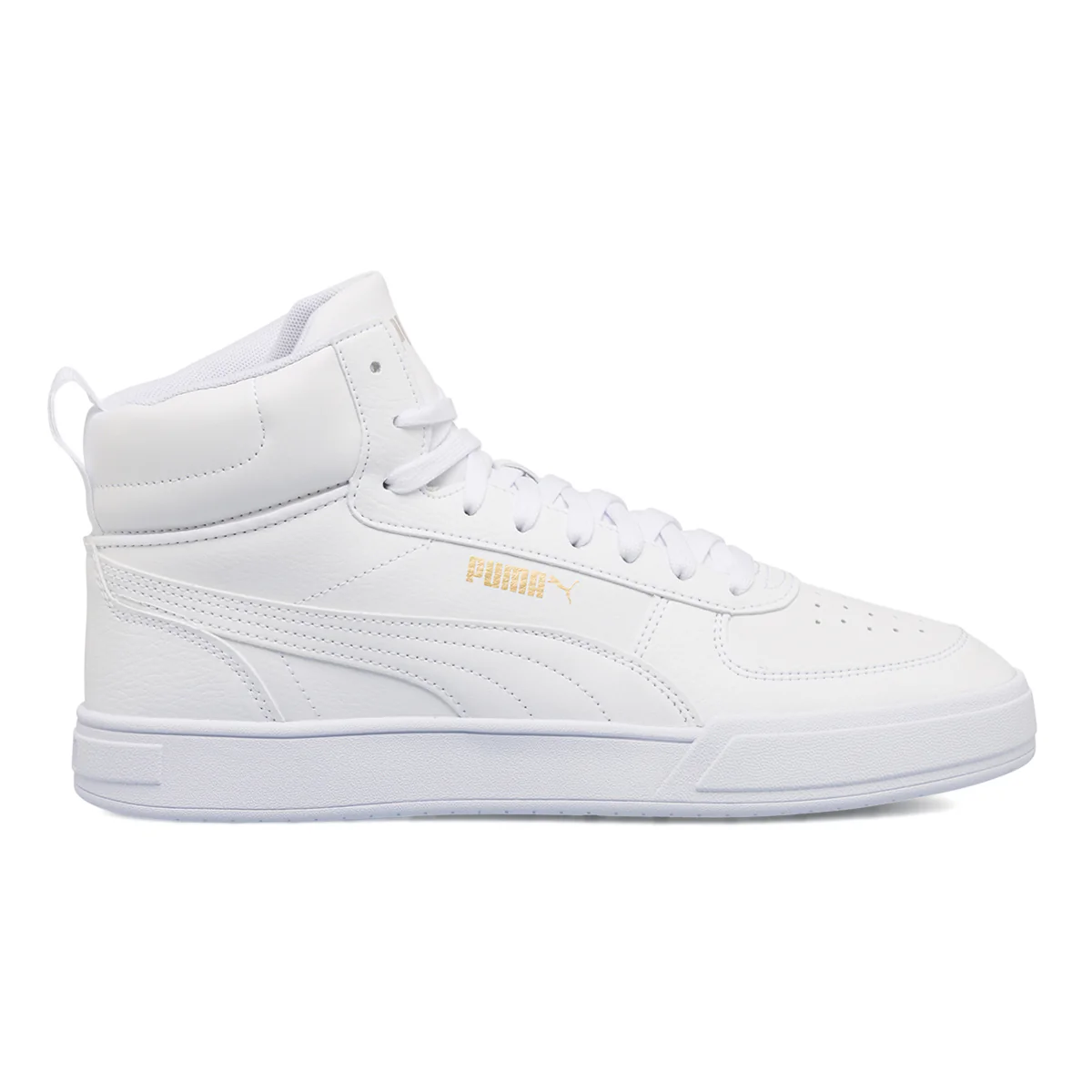 Sneakers alte bianche da uomo con dettagli traforati Puma Caven Mid