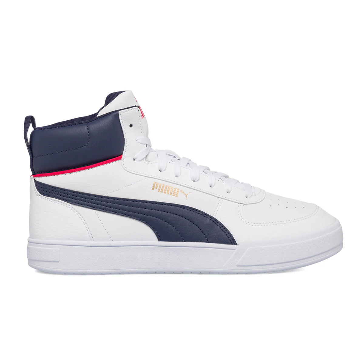 Sneakers alte bianche da uomo con dettagli traforati Puma Caven Mid