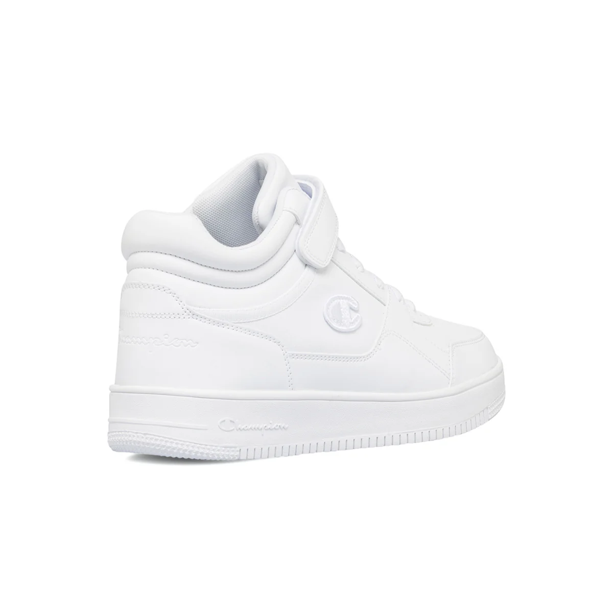 Sneakers alte bianche da uomo con logo laterale Champion Rebound Vintage Mid - Image 3