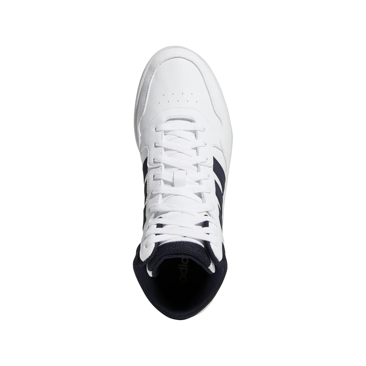 Sneakers alte bianche da uomo con strisce a contrasto adidas Hoops 3.0 Mid Classic Vintage - Image 3