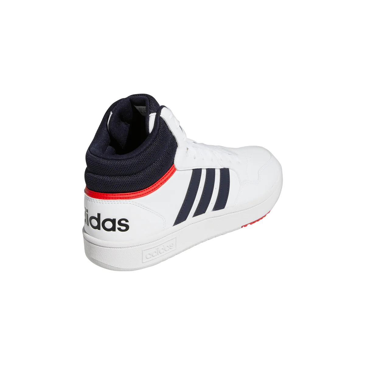 Sneakers alte bianche da uomo con strisce a contrasto adidas Hoops 3.0 Mid Classic Vintage - Image 4
