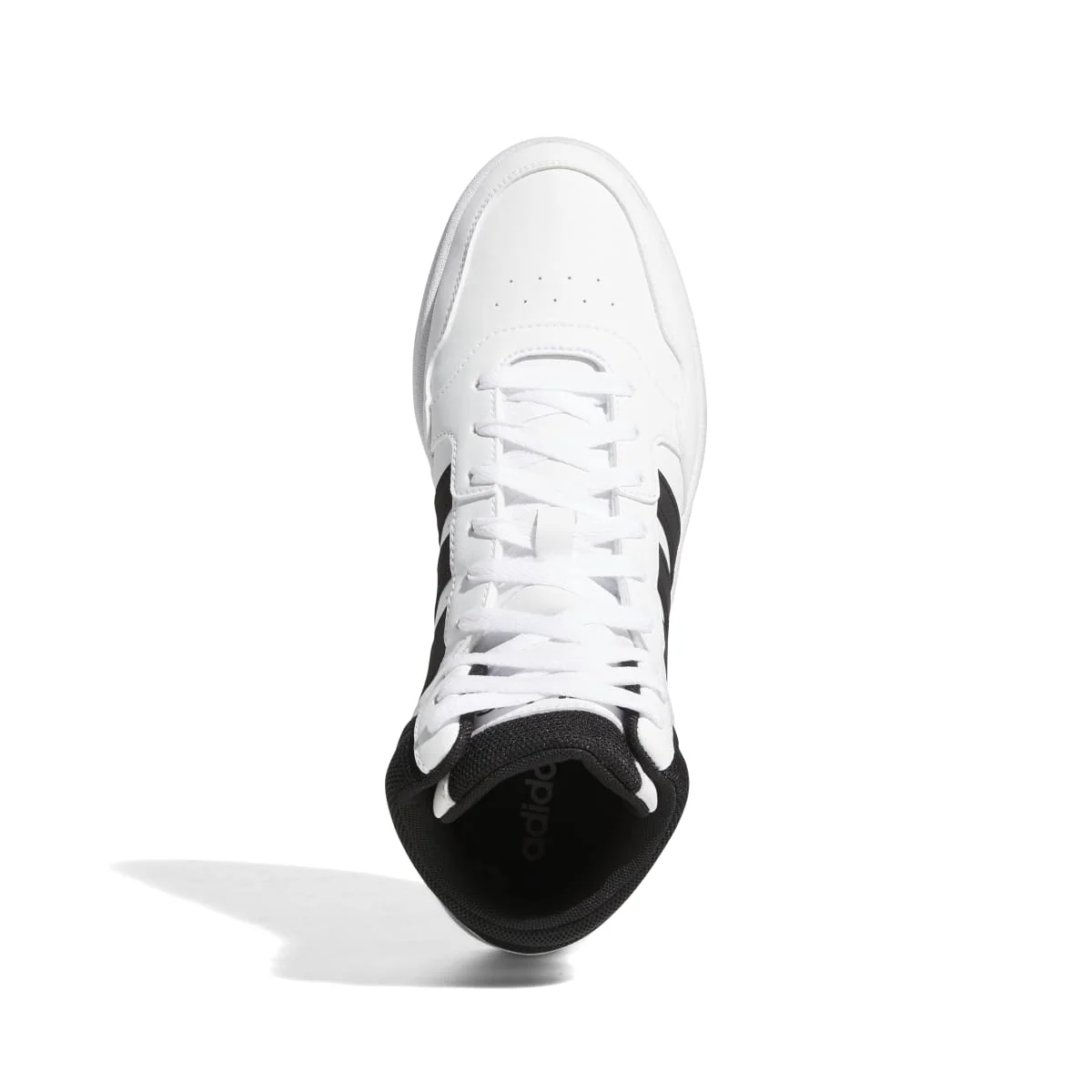 Sneakers alte bianche da uomo con strisce a contrasto adidas Hoops 3.0 Mid Classic Vintage - Image 2