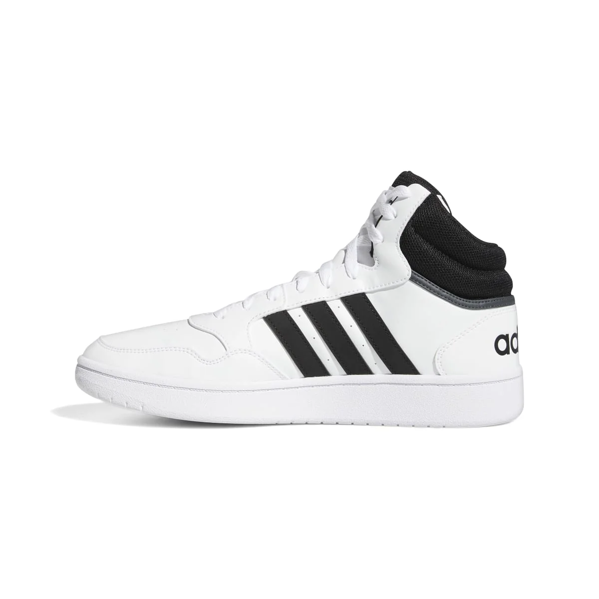 Sneakers alte bianche da uomo con strisce a contrasto adidas Hoops 3.0 Mid Classic Vintage - Image 4