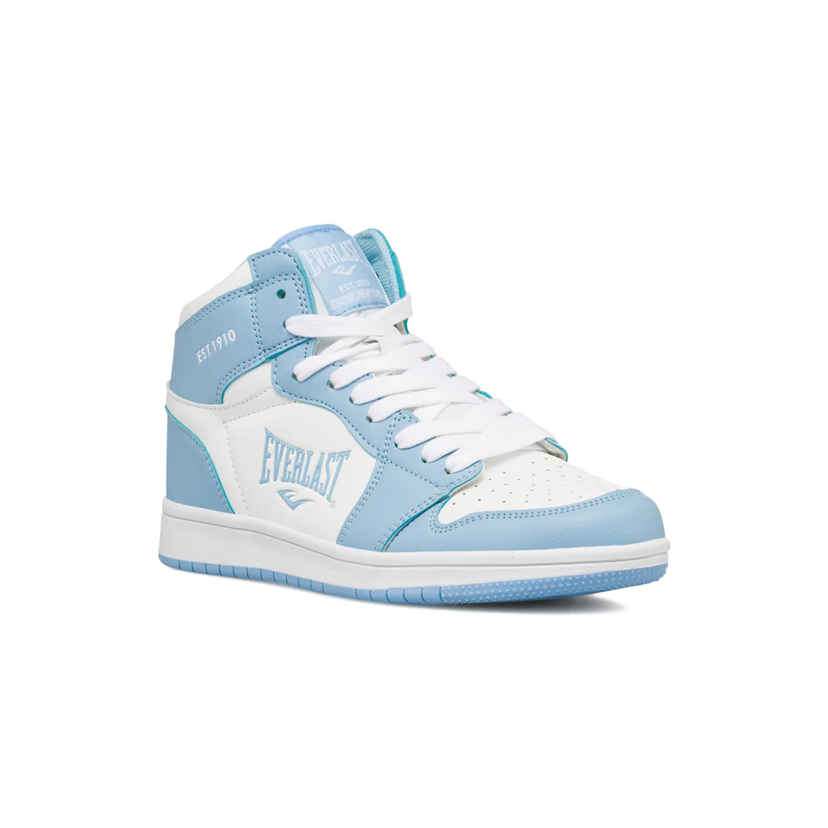 Sneakers alte bianche e azzurre da donna con dettagli traforati Everlast - Image 2