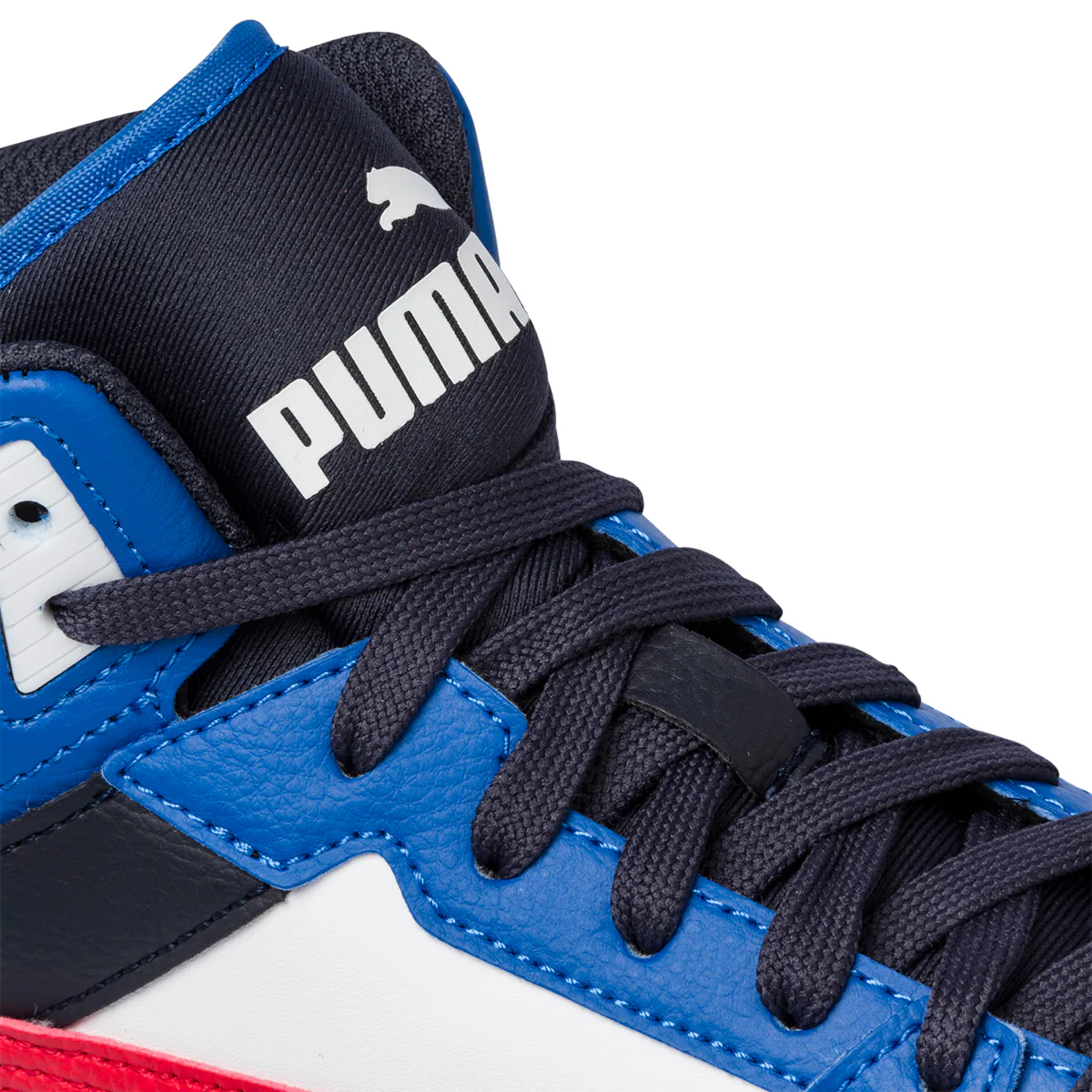 Sneakers alte bianche e blu con logo a contrasto Puma Rebound Joy Jr - Image 12