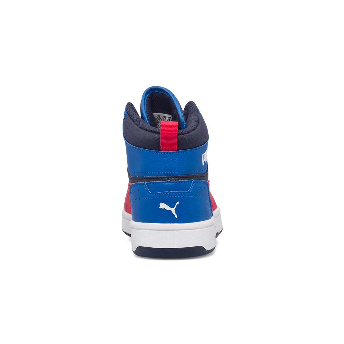 Sneakers alte bianche e blu con logo a contrasto Puma Rebound Joy Jr - Image 4