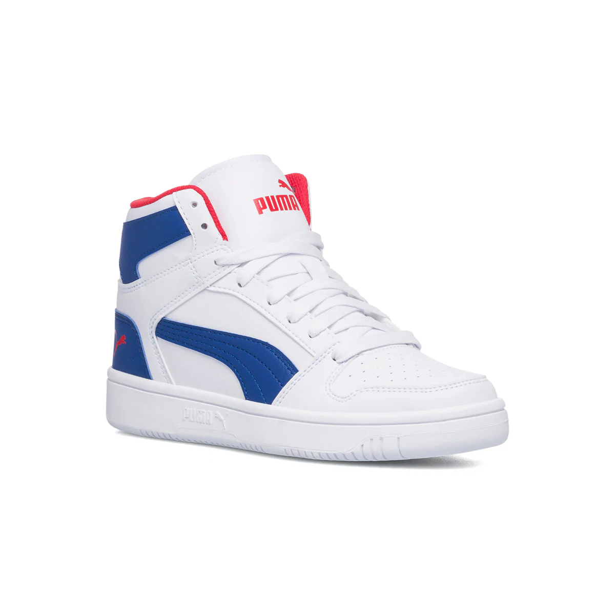 Sneakers alte bianche e blu Puma Rebound Layup SL Jr - Image 2