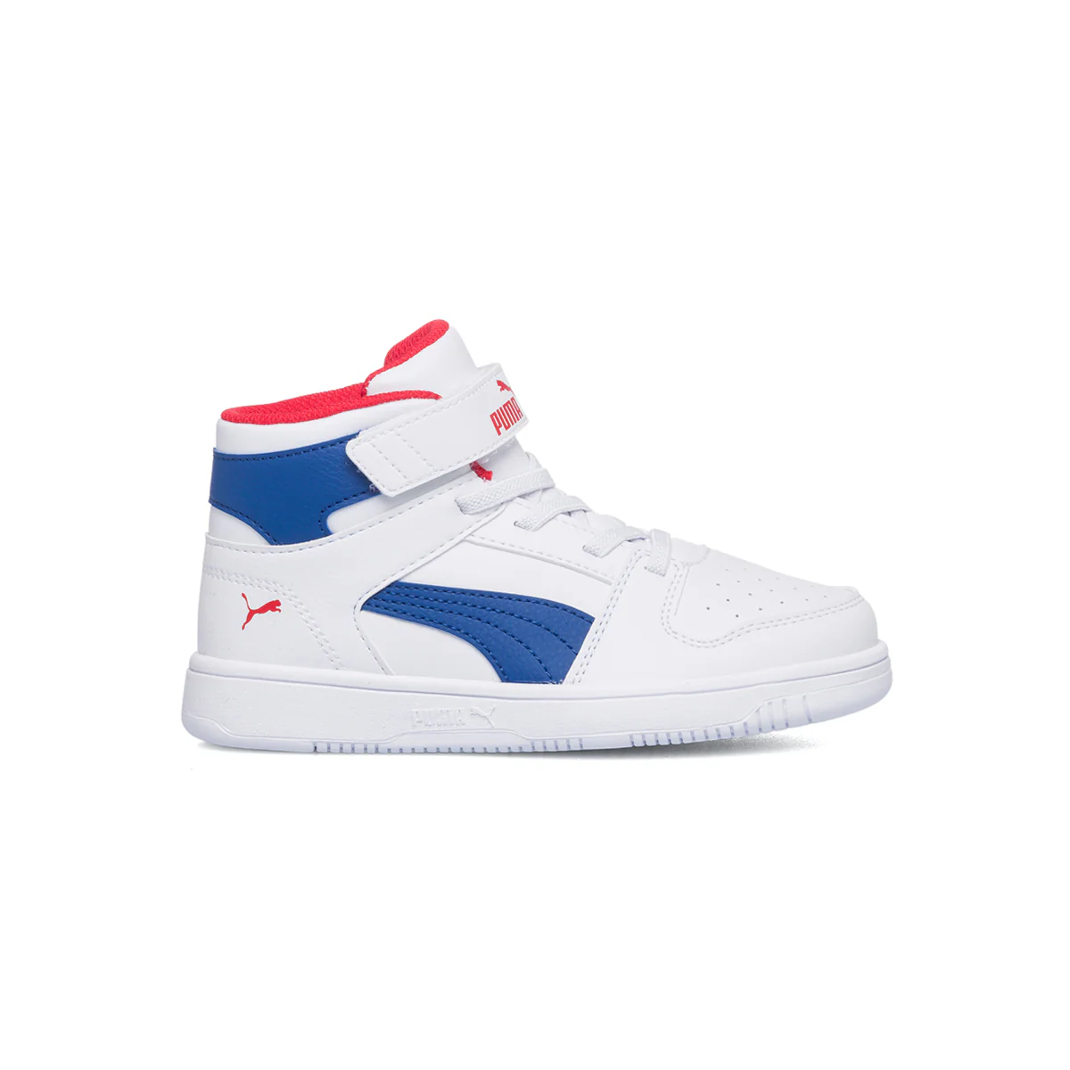 Sneakers alte bianche e blu Puma Rebound Layup SL V PS
