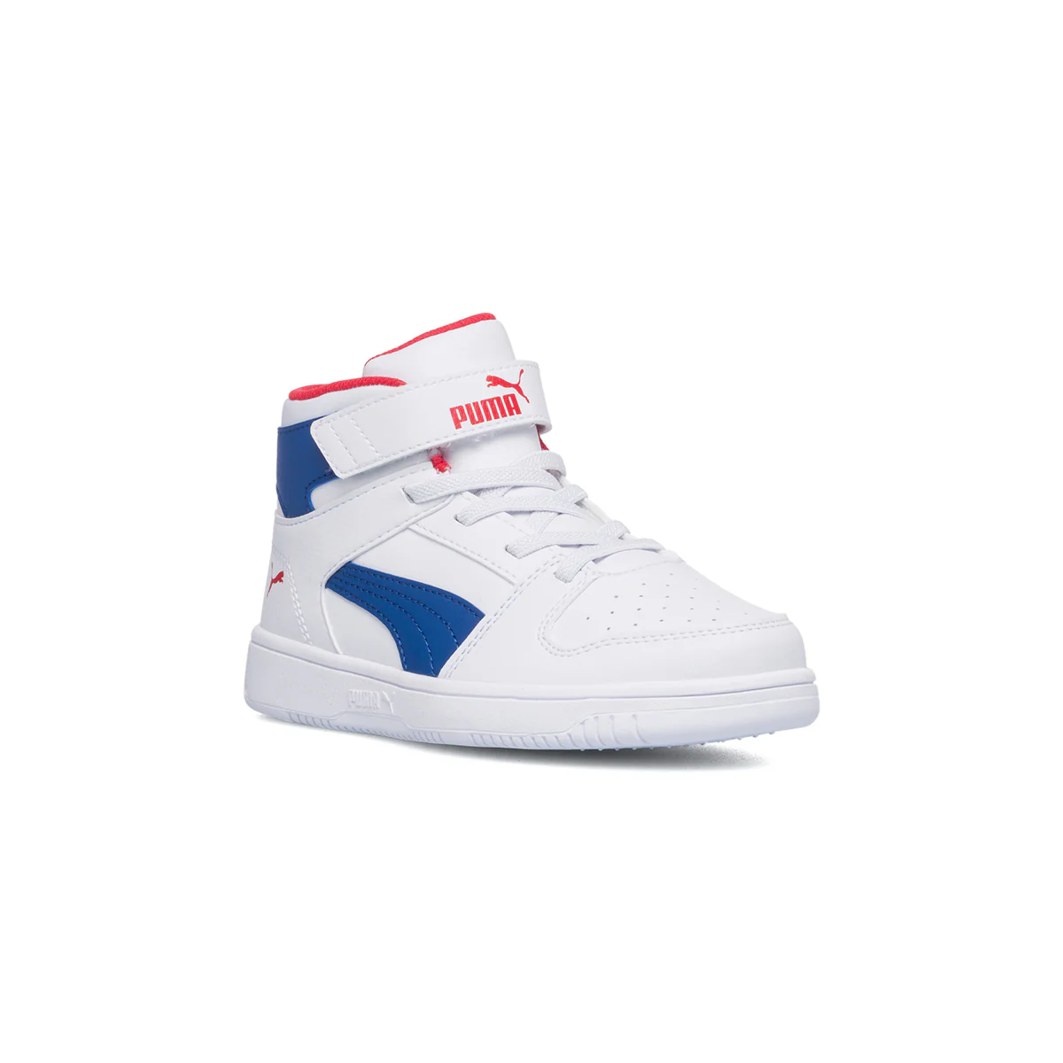 Sneakers alte bianche e blu Puma Rebound Layup SL V PS - Image 2