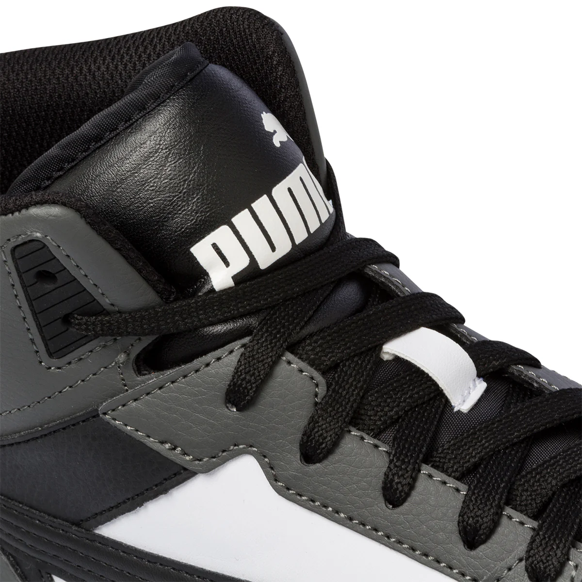 Sneakers alte bianche e grigie con logo a contrasto Puma Rebound Joy - Image 12