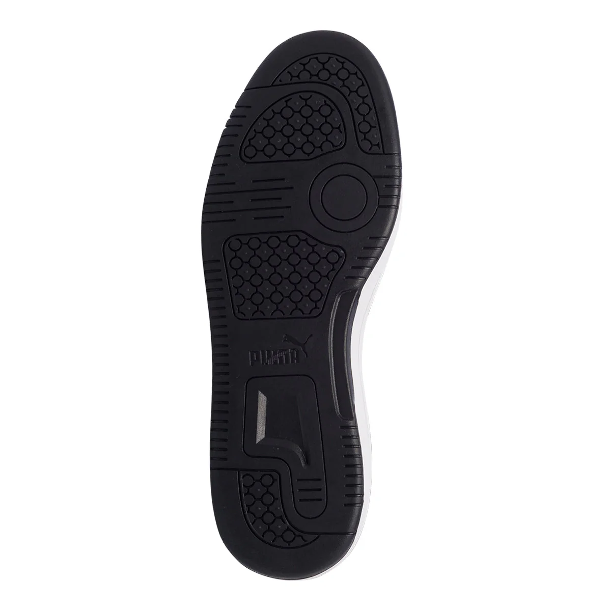 Sneakers alte bianche e grigie con logo a contrasto Puma Rebound Joy - Image 5
