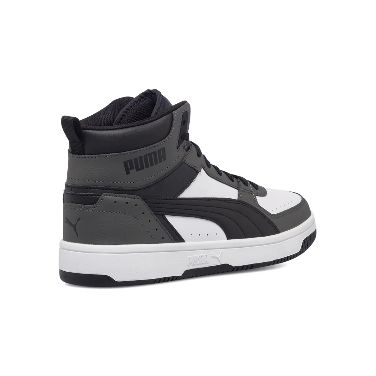Sneakers alte bianche e grigie con logo a contrasto Puma Rebound Joy - Image 8