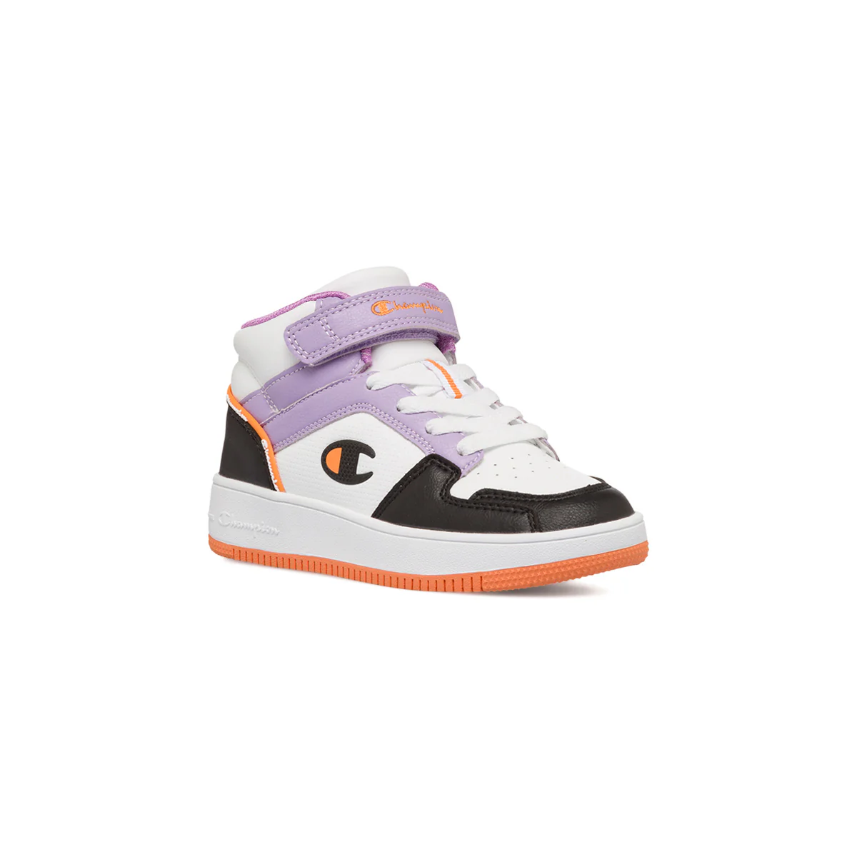 Sneakers alte bianche e lilla da bambina Champion Rebound 2.0 Mid - Image 2