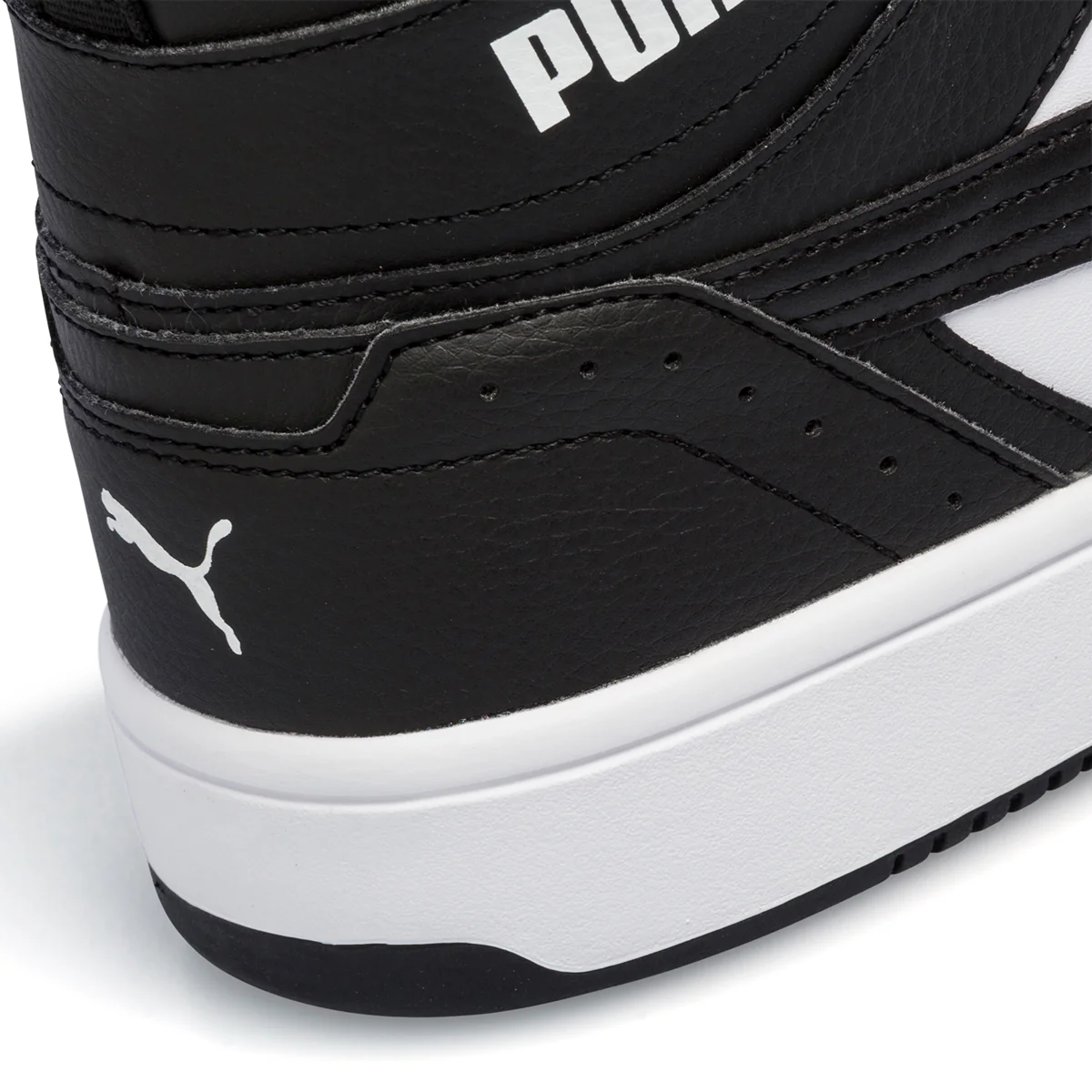 Sneakers alte bianche e nere con logo a contrasto Puma Rebound Joy Jr - Image 13